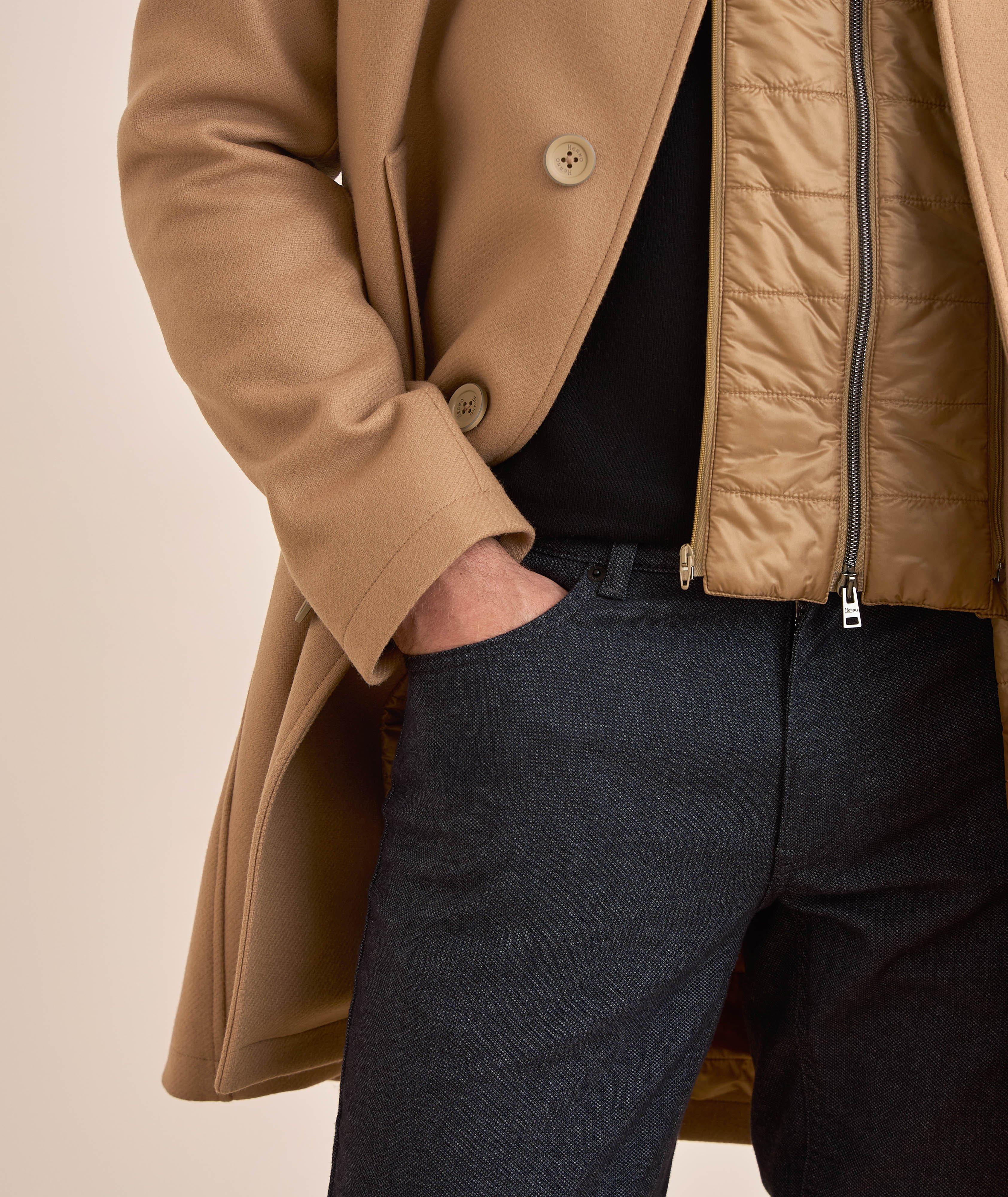 Removable-Bib Wool-Blend Overcoat  image 3