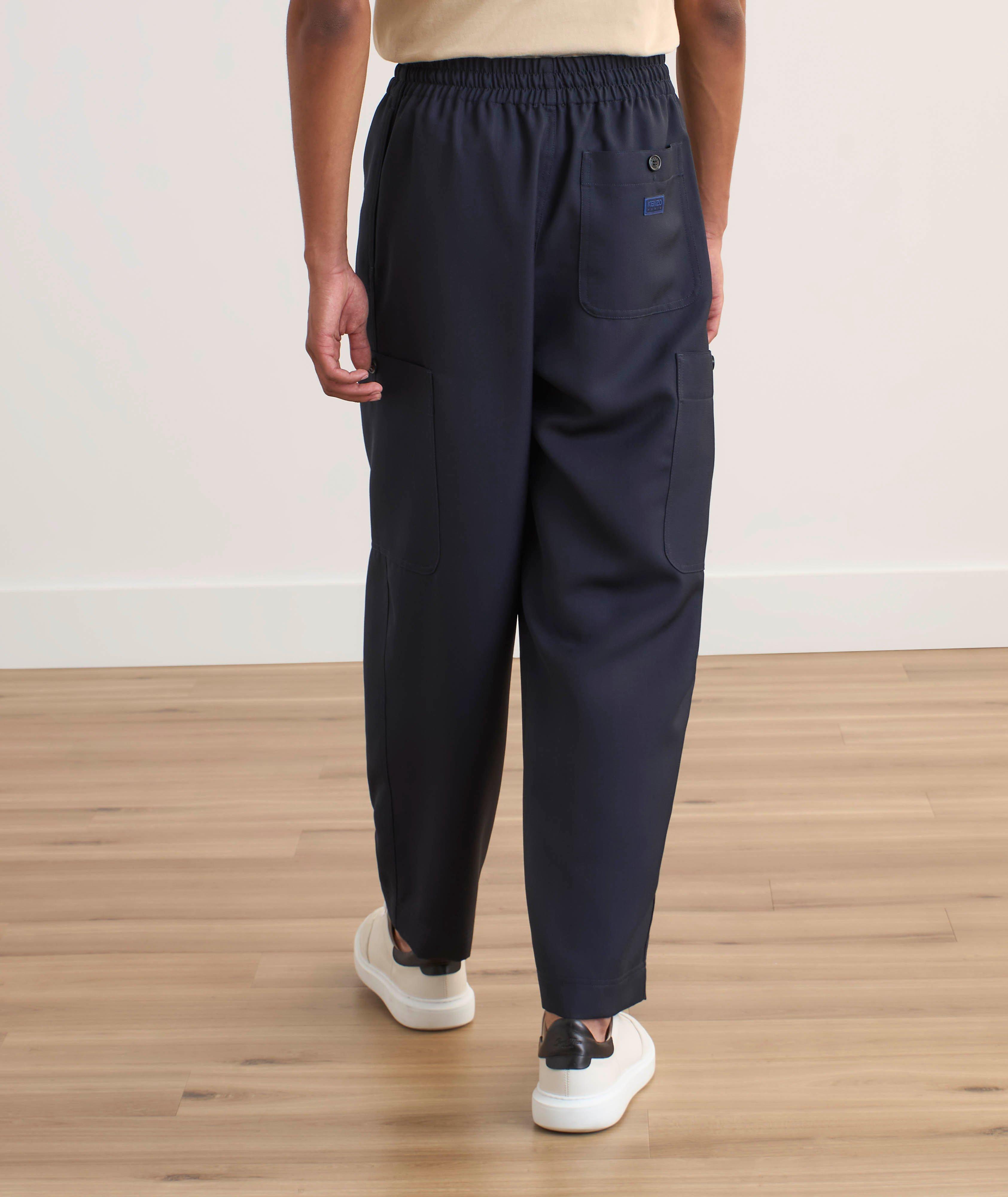 Pantalon cargo en laine vierge à jambes larges image 2