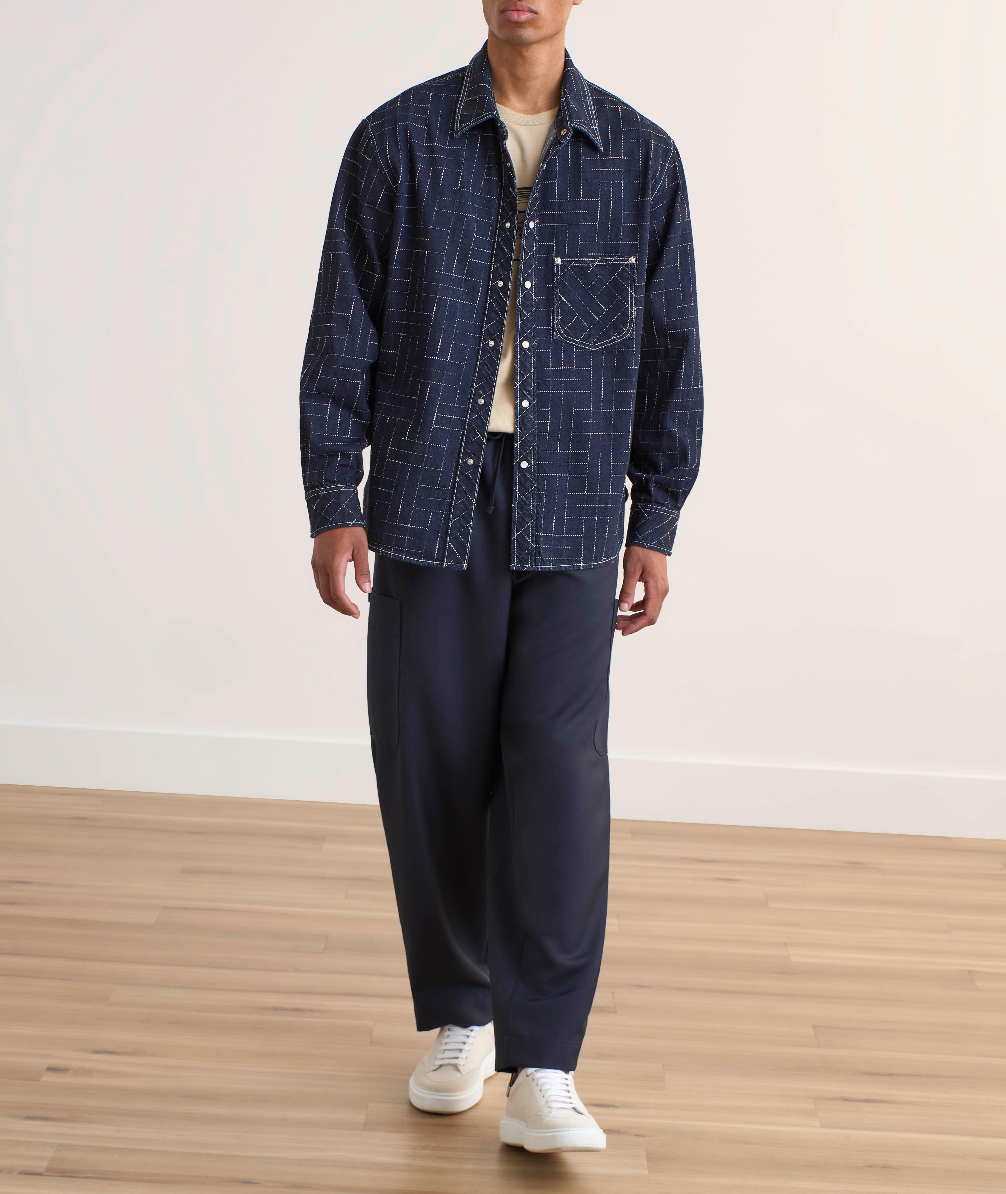 Pantalon cargo en laine vierge à jambes larges image 5