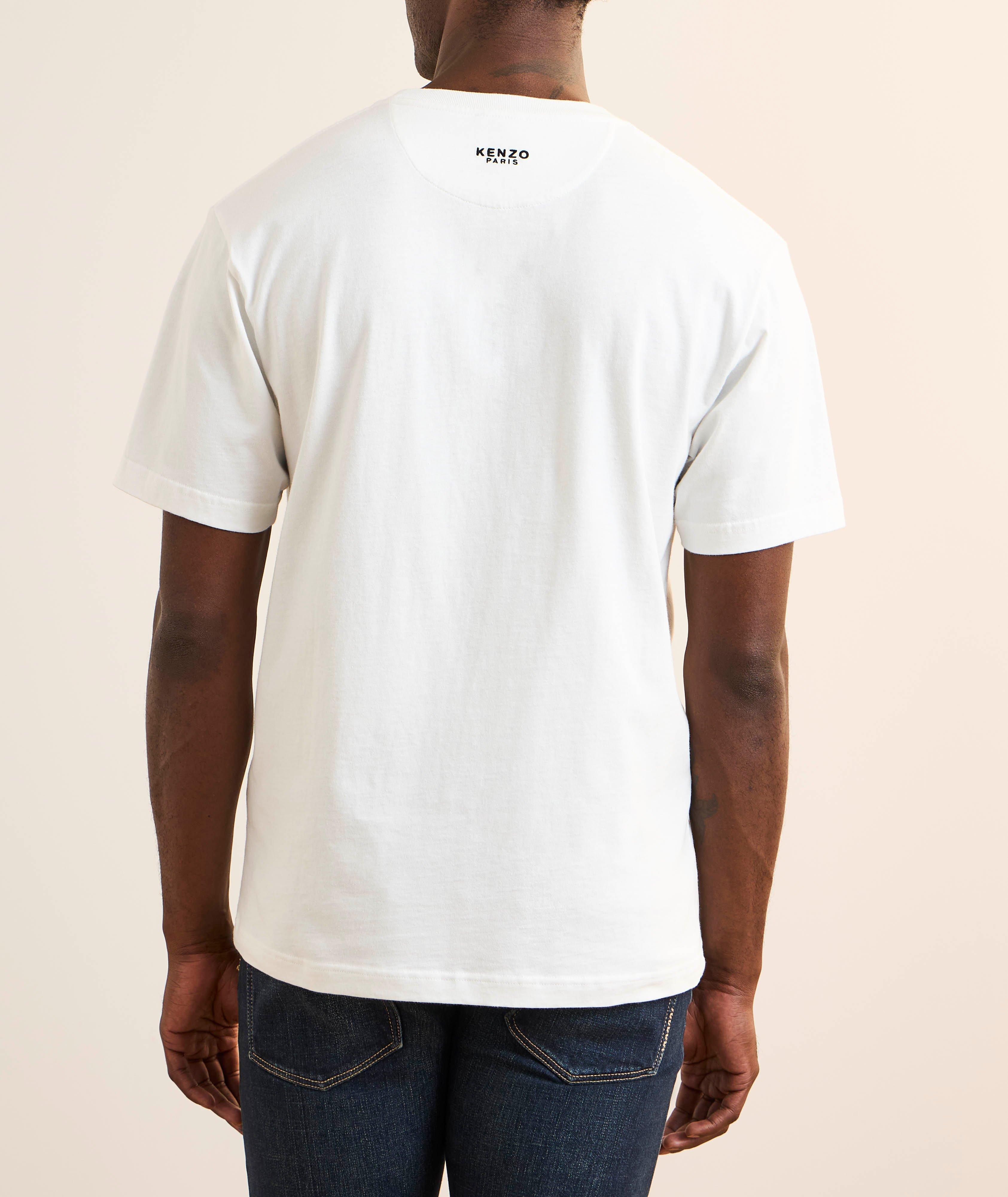T-shirt en coton avec emblème de fleur image 3