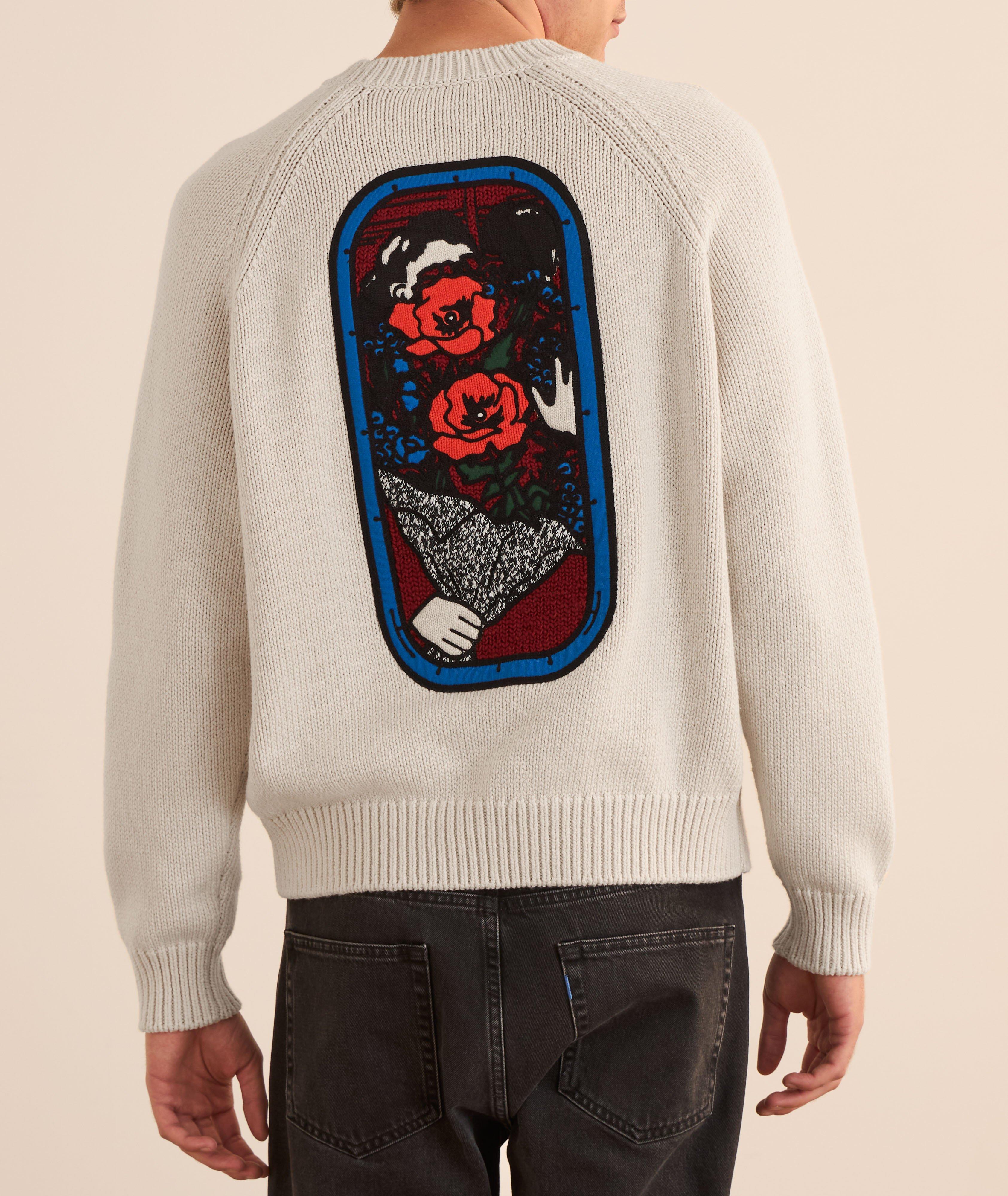 Pull brodé City en laine et coton image 3