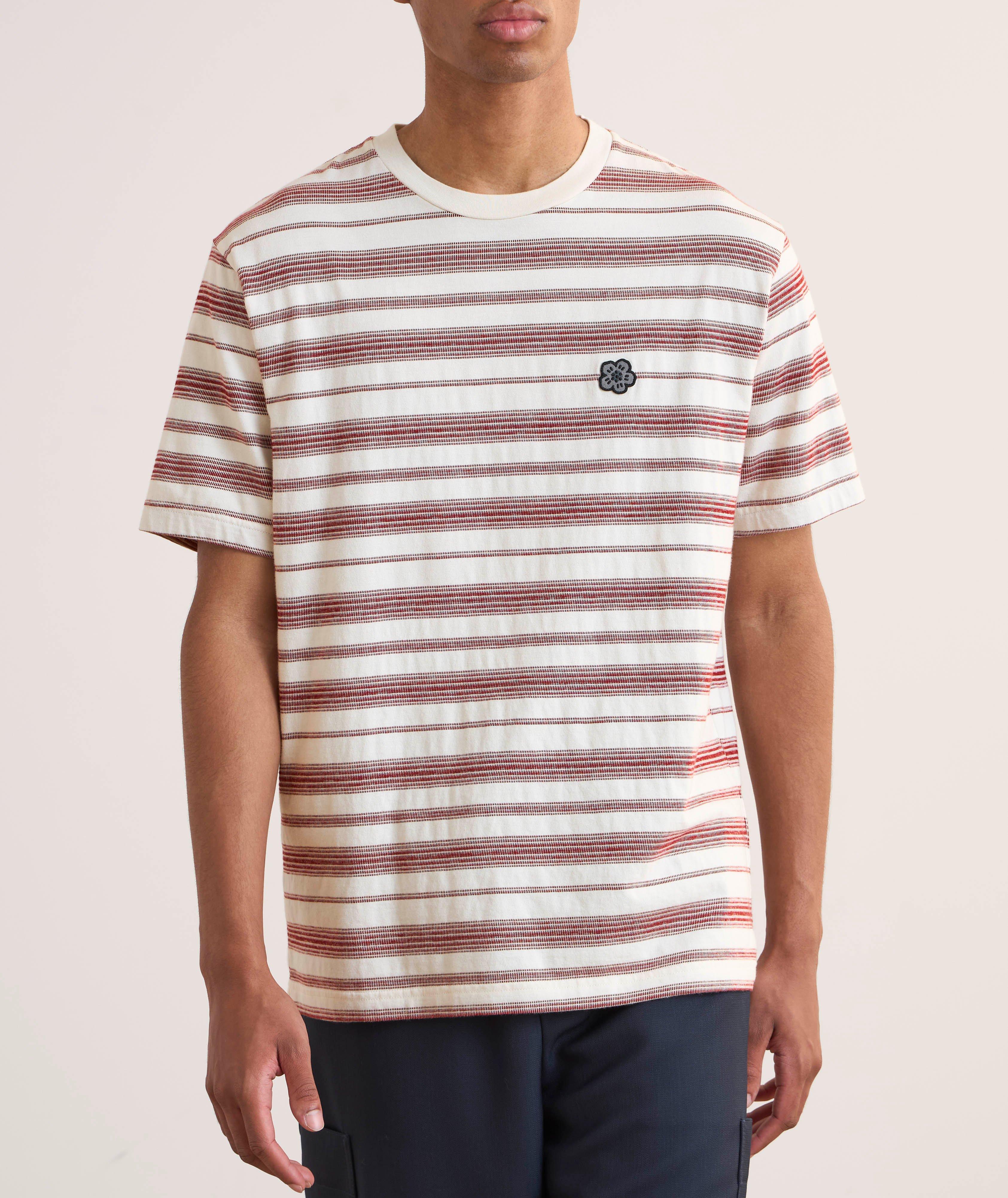 Boke Flower 2.0 Embroidered Stripe Cotton T-Shirt image 1