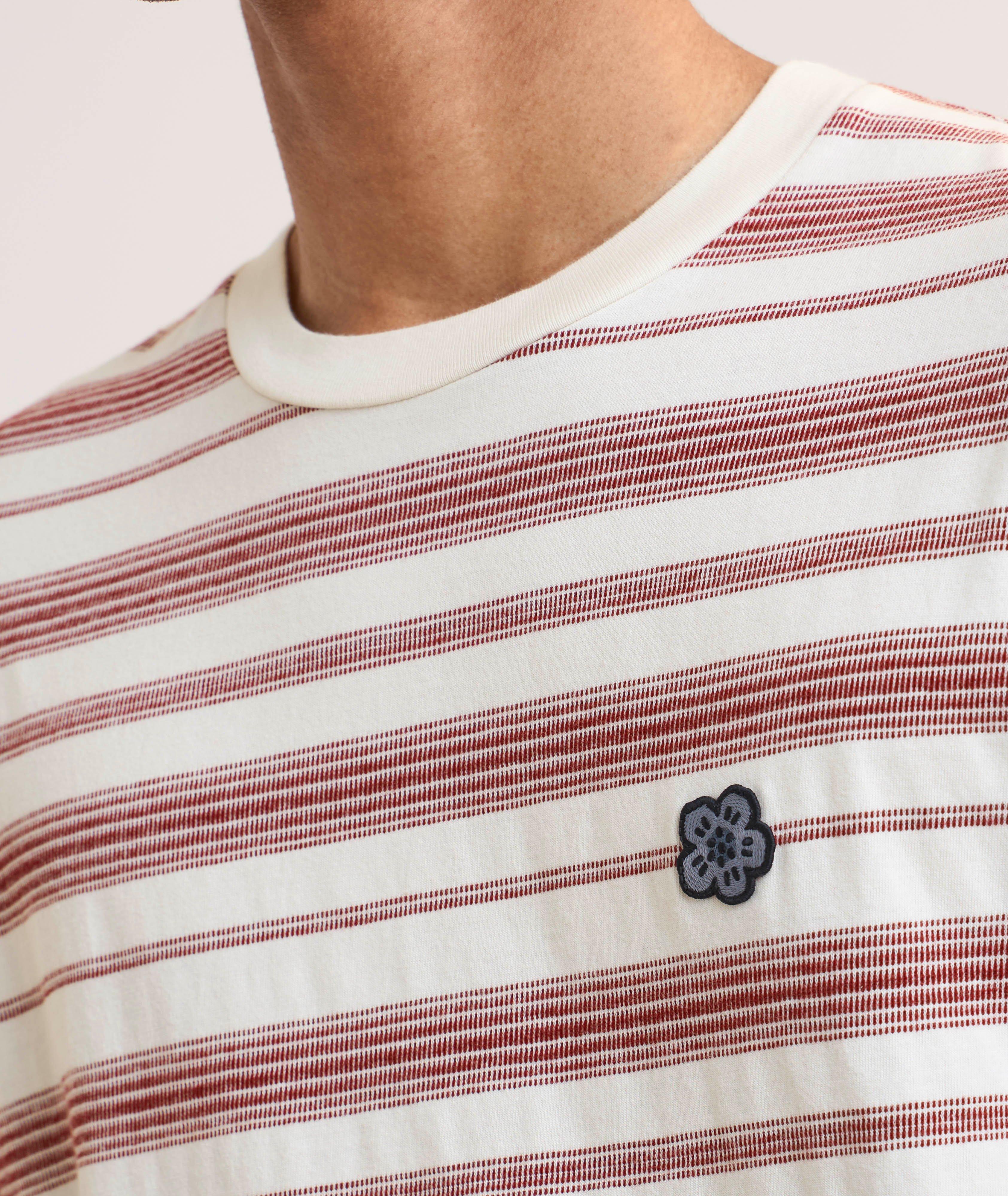 Boke Flower 2.0 Embroidered Stripe Cotton T-Shirt image 3