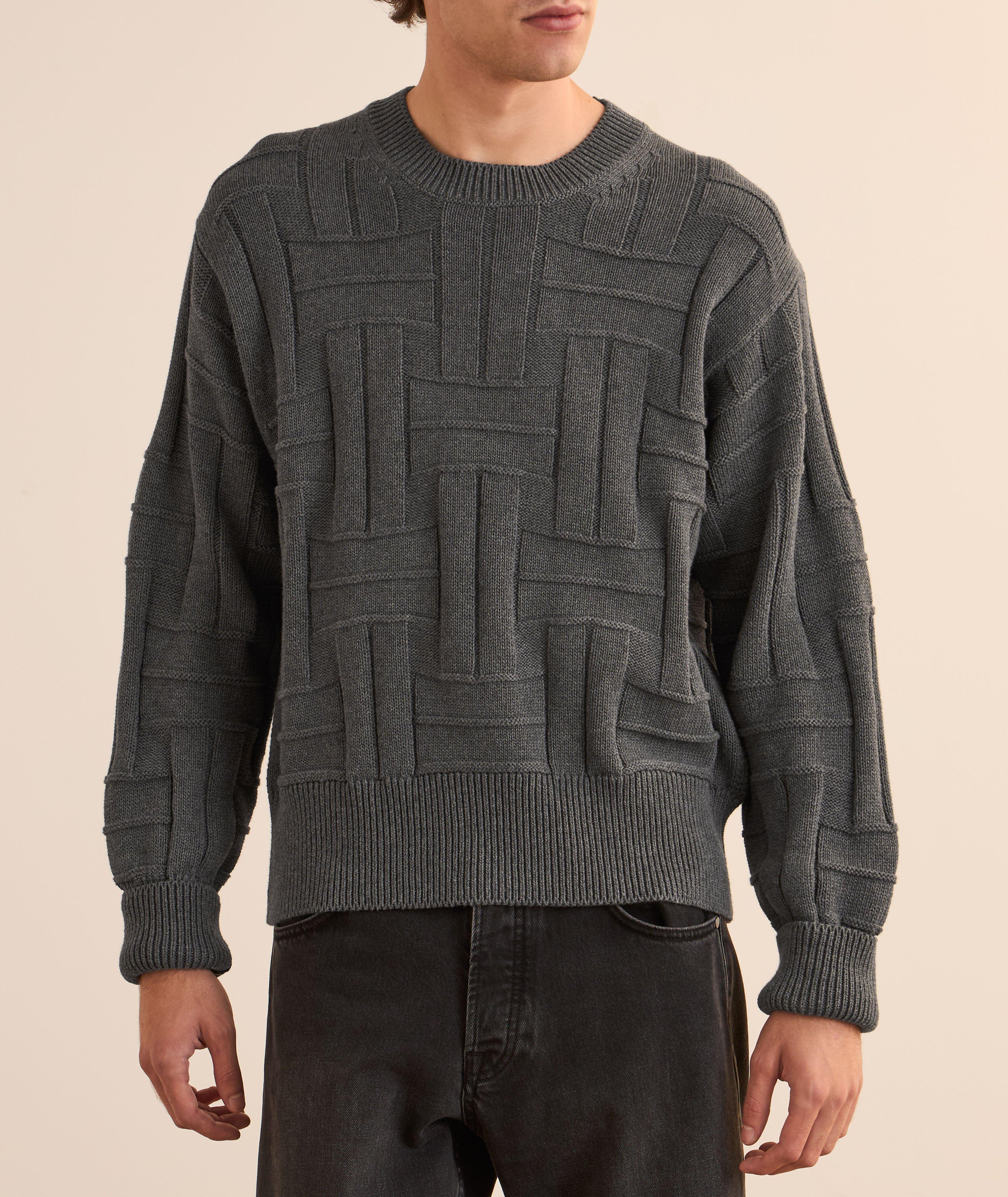 Weave Embroidered Cotton Sweater image 1