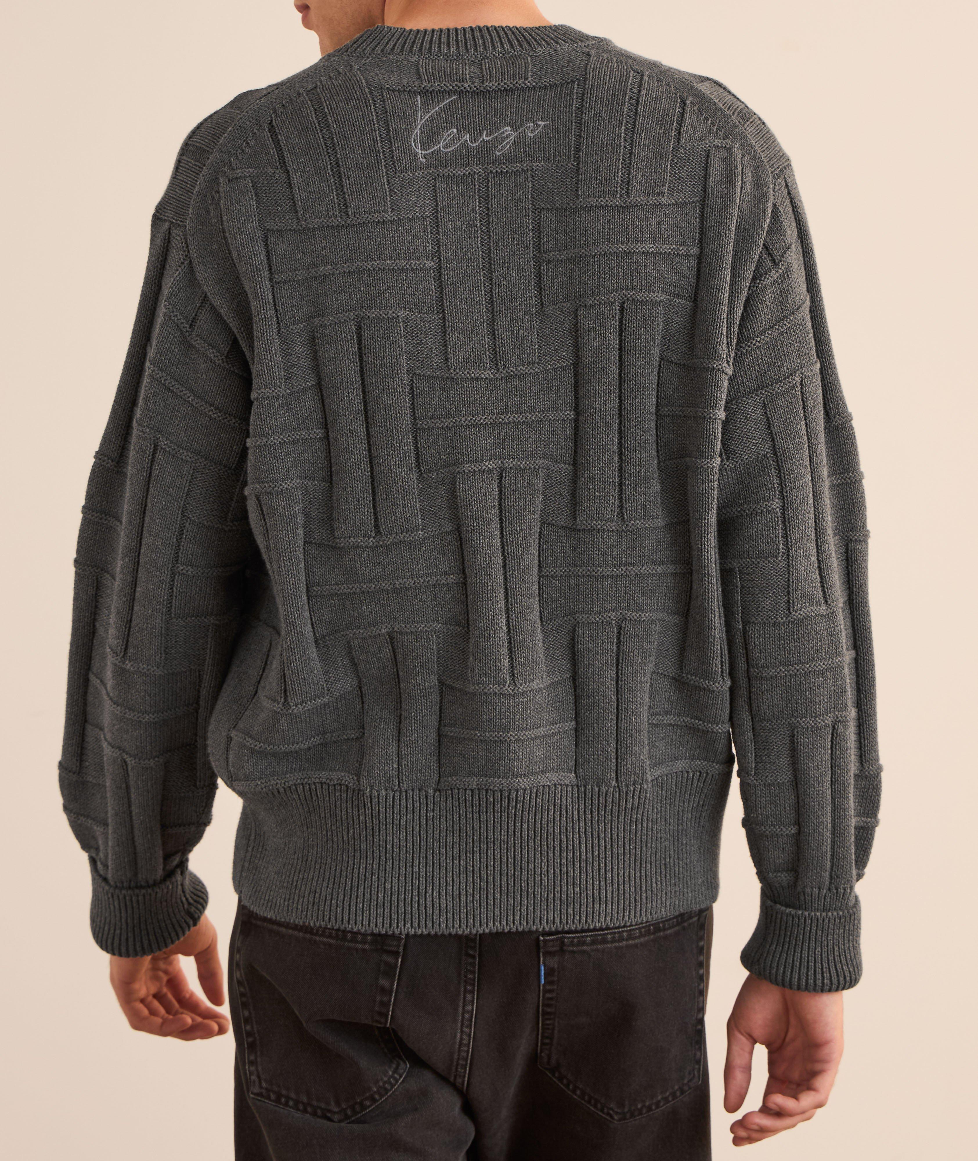 Weave Embroidered Cotton Sweater image 2