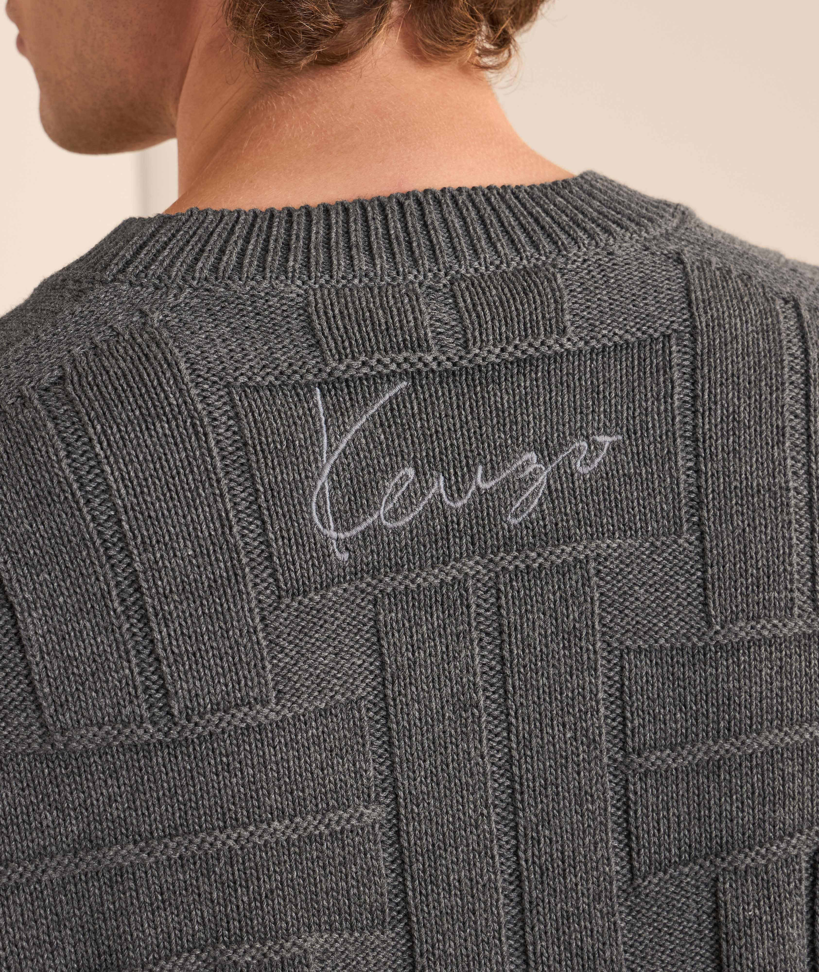 Weave Embroidered Cotton Sweater image 3