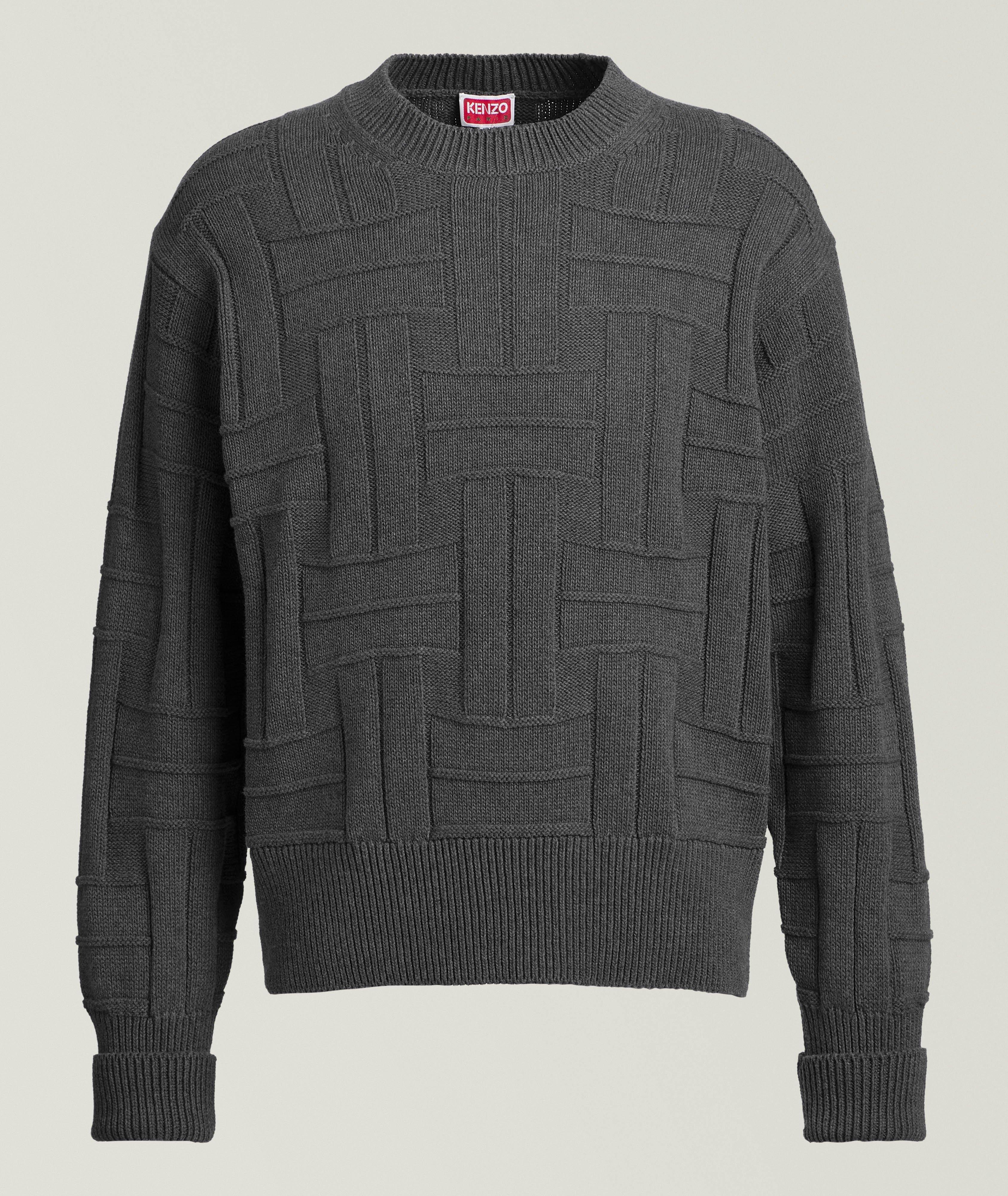 Weave Embroidered Cotton Sweater image 0