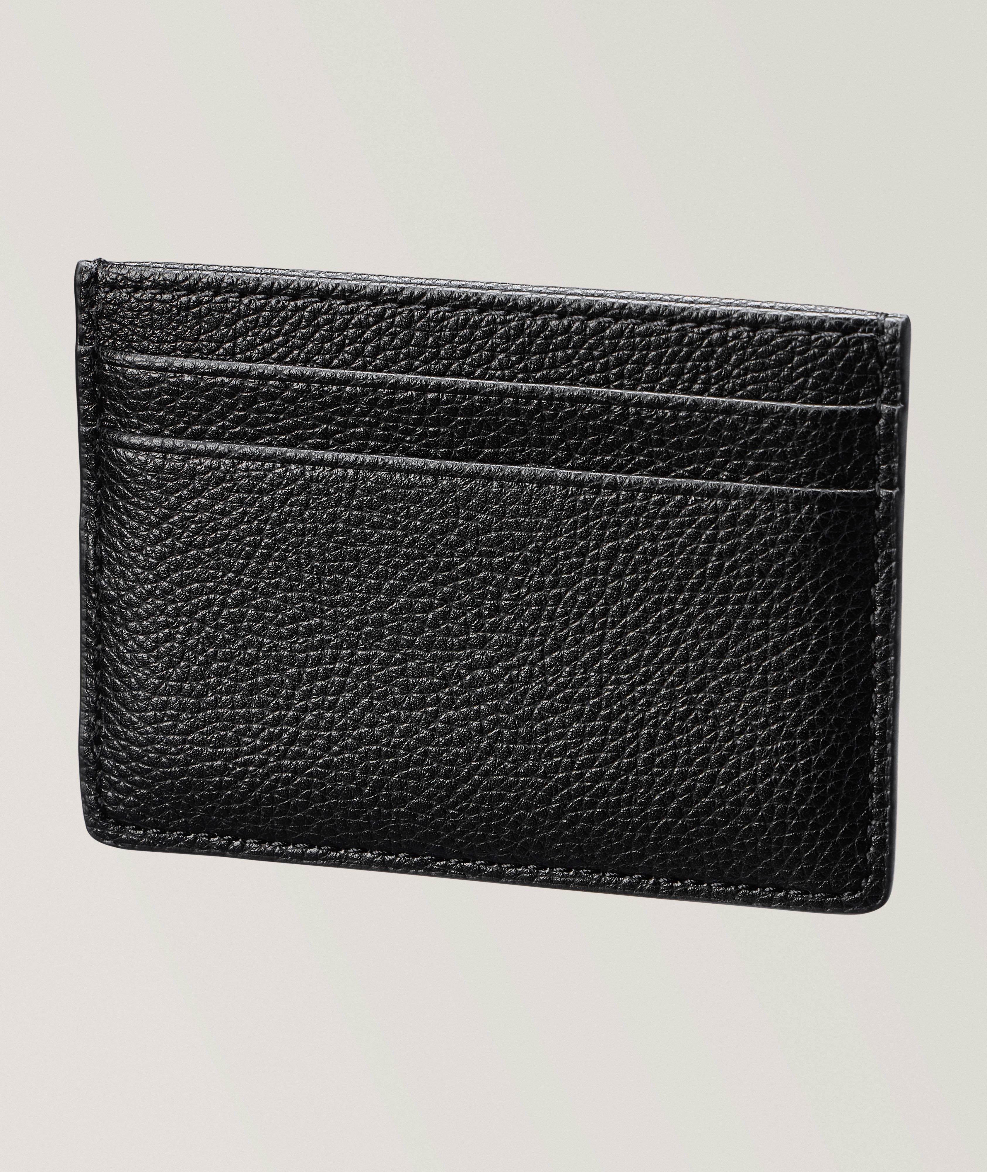 Ray Faux Grained Leather Card Holder image 1