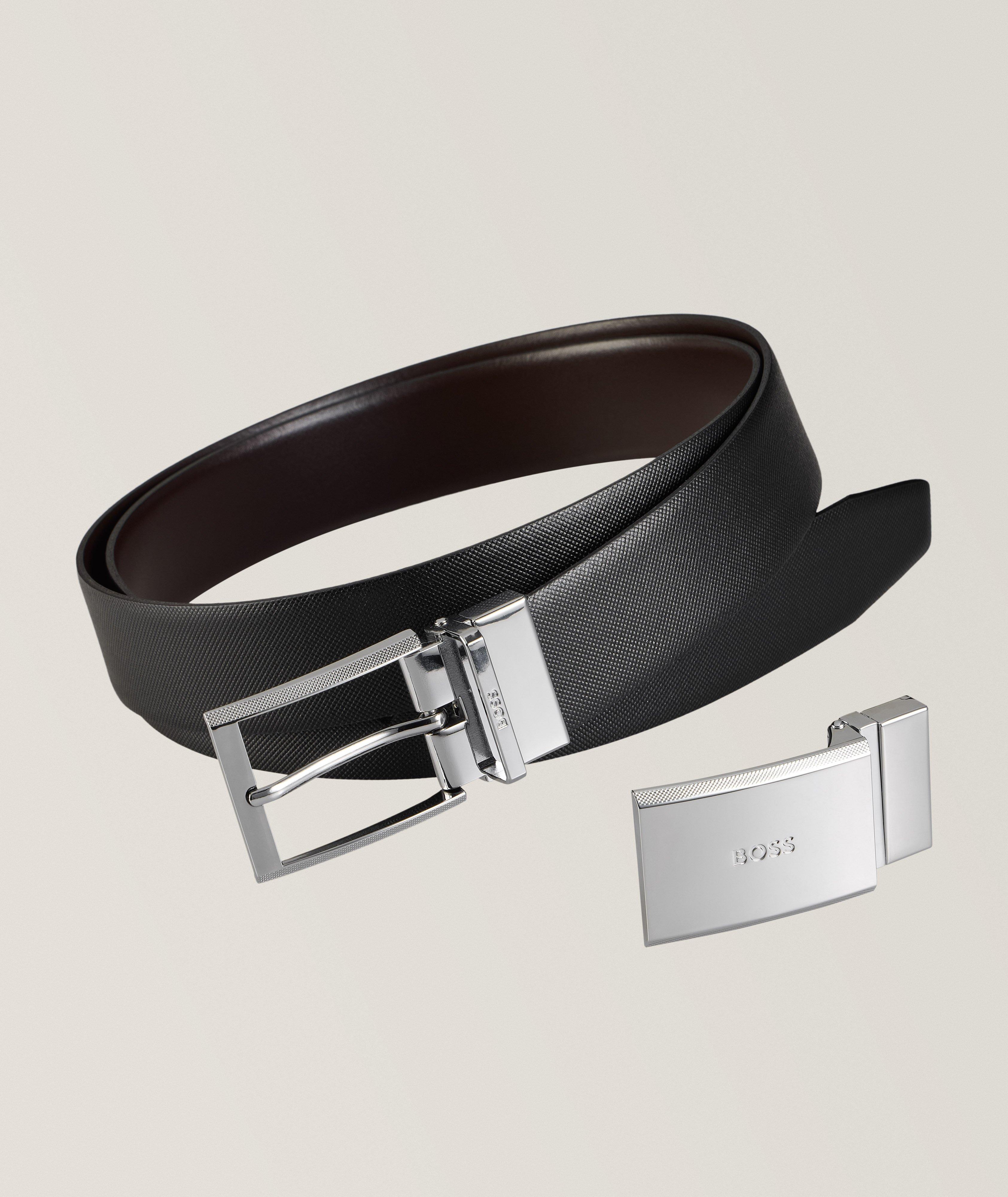 Ensemble, ceinture en cuir et boucles interchangeables image 0