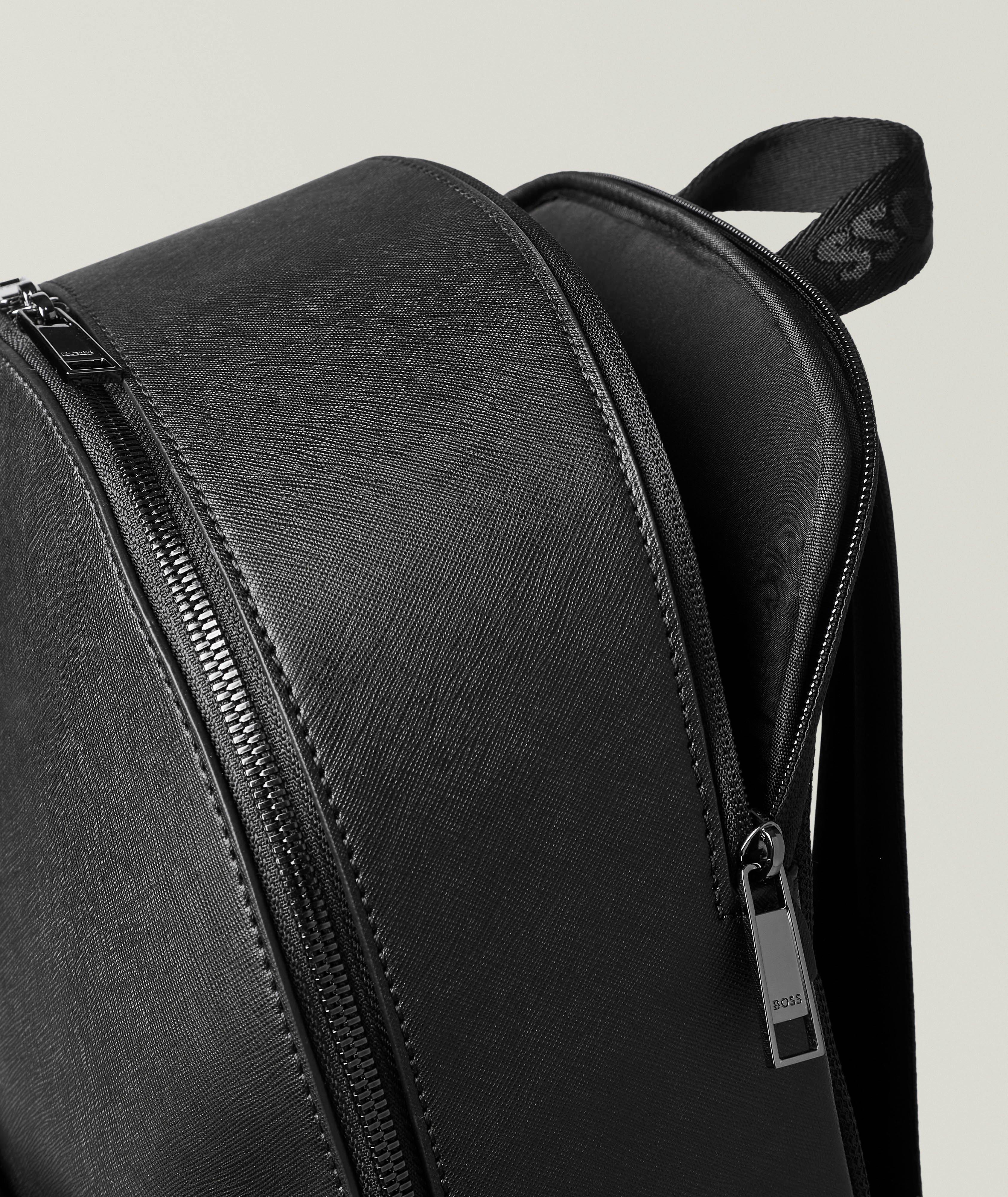 Zair Leather Monogram Backpack image 3