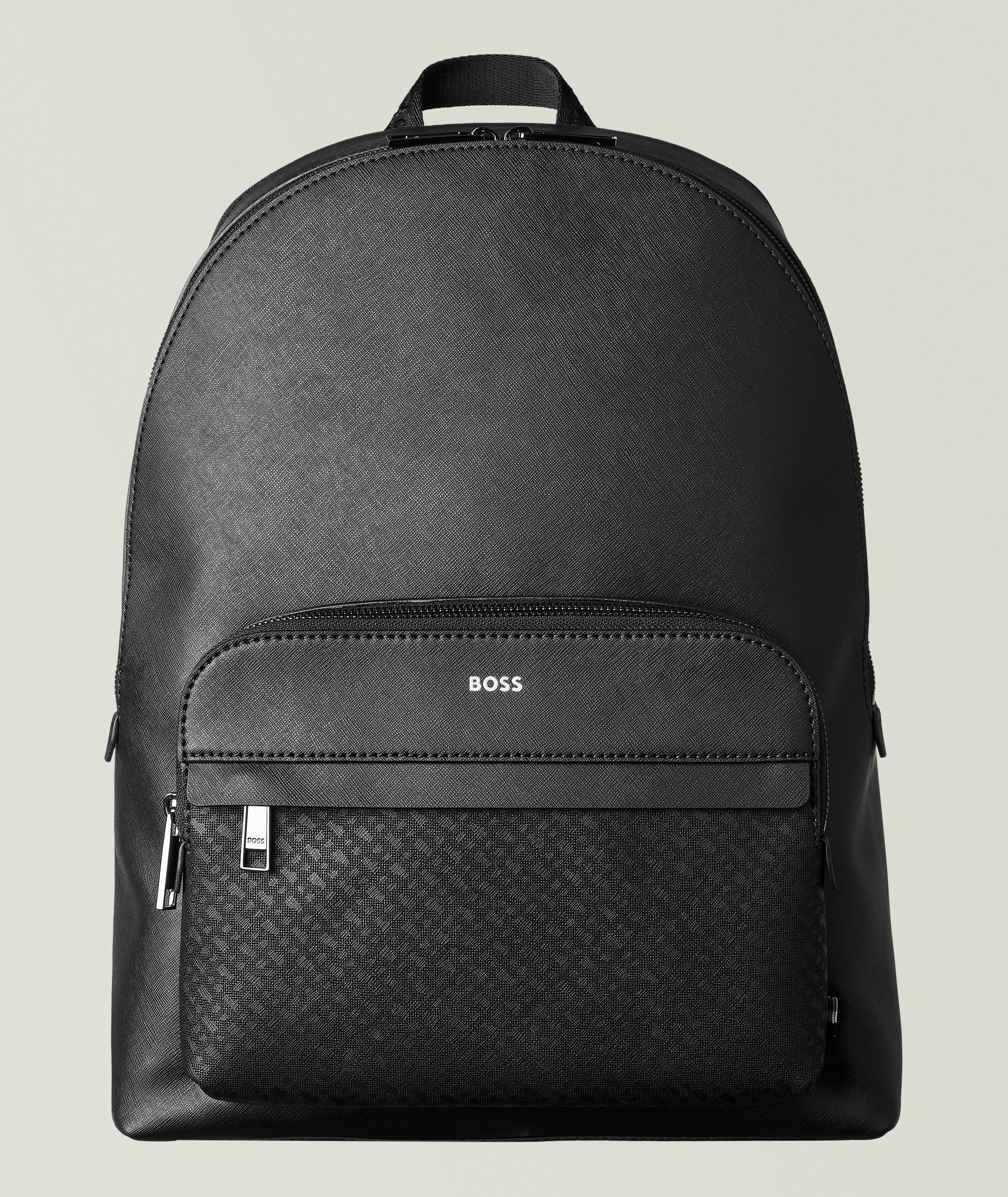 Zair Leather Monogram Backpack image 0