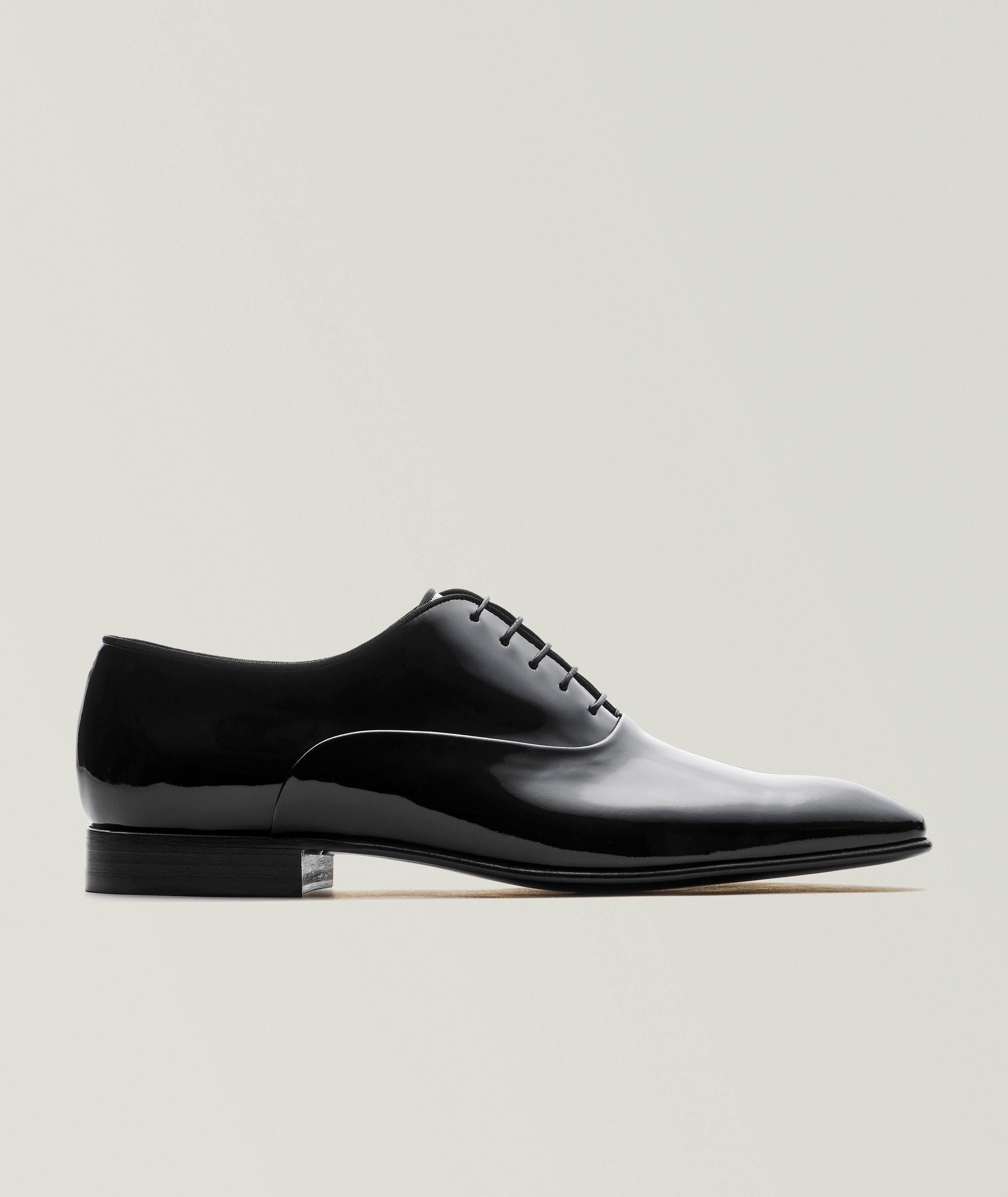 Chaussure lacée en cuir verni image 0