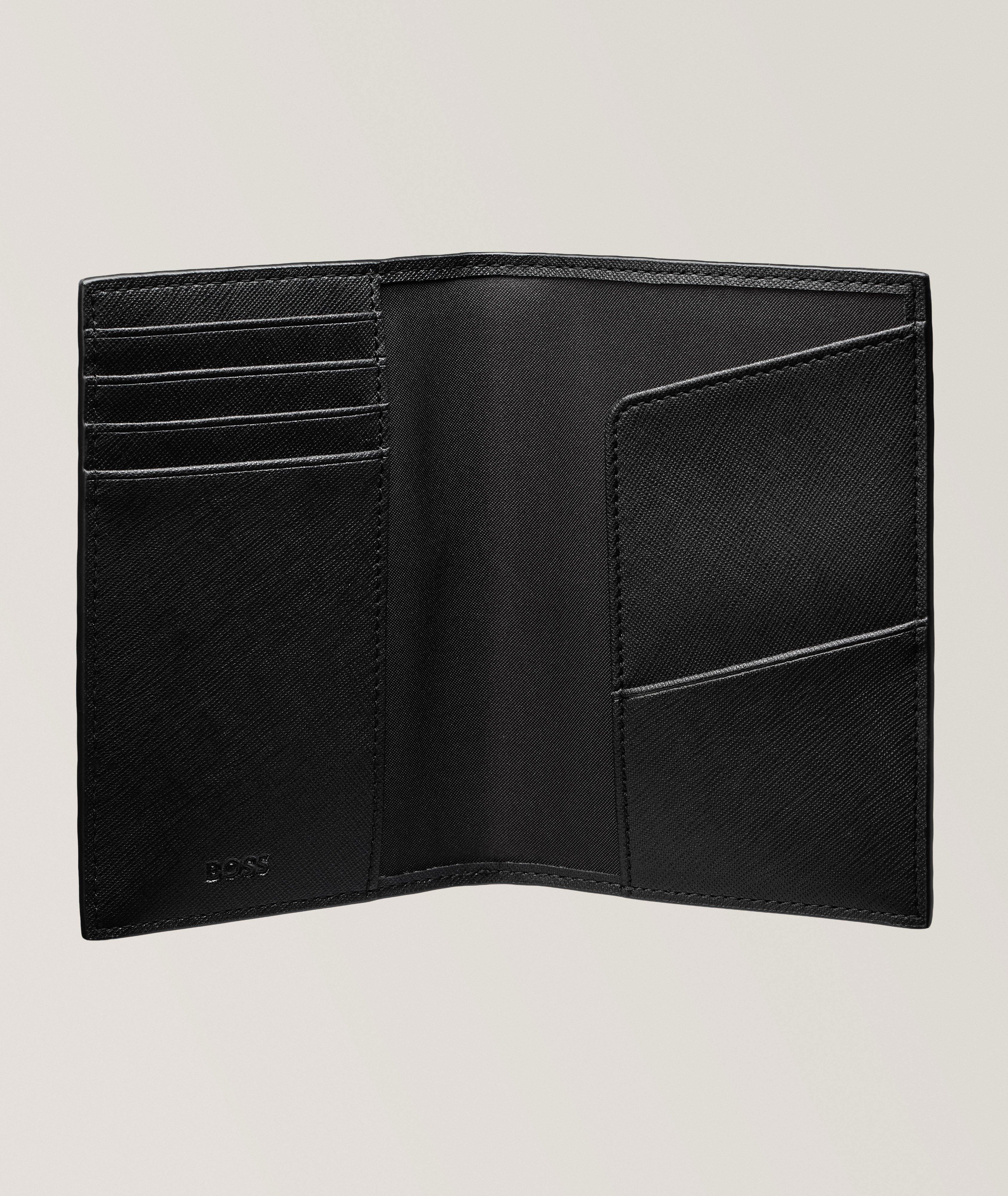 Zair Saffiano Monogram Leather Passport Holder image 1