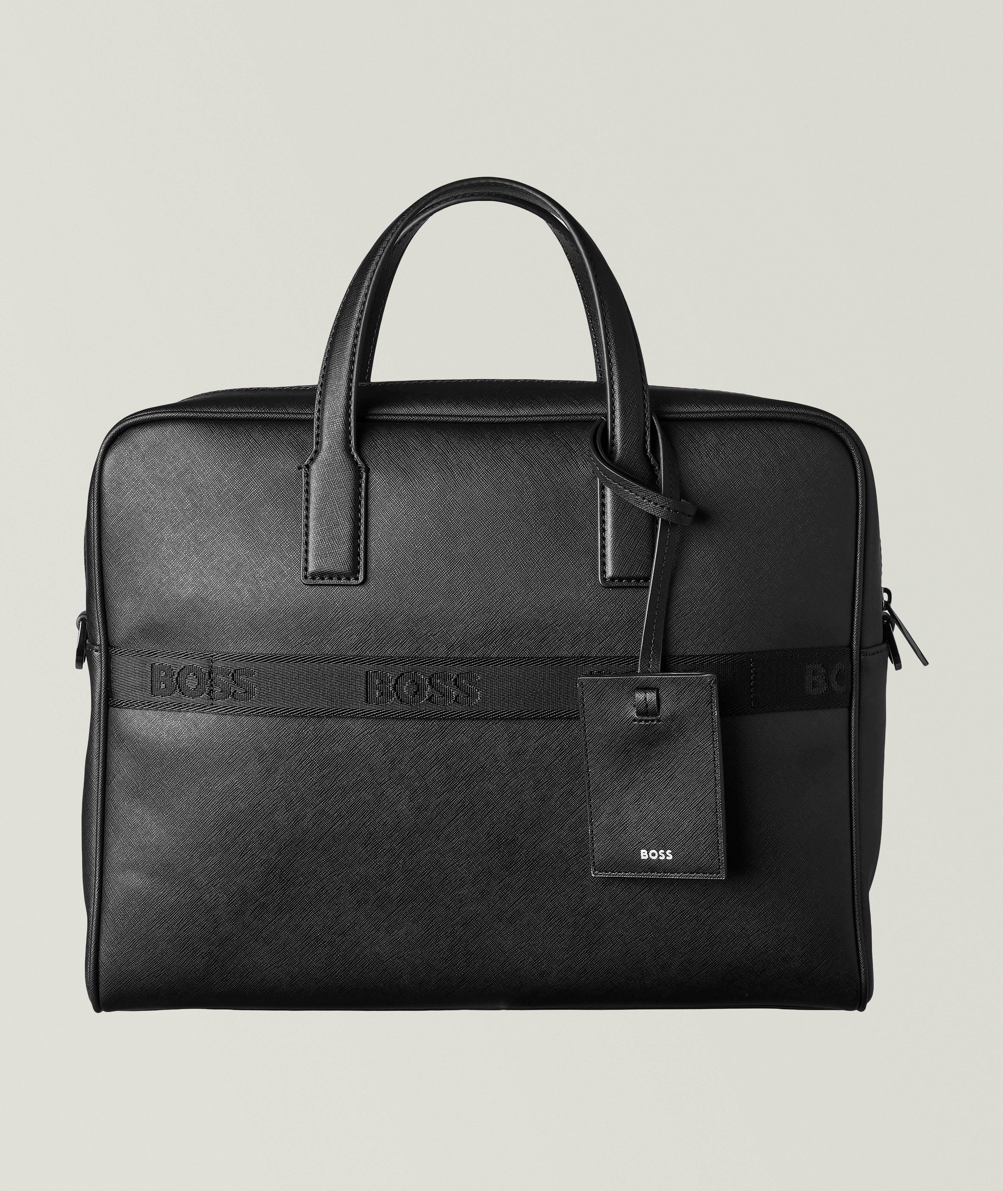 Zair Leather Monogram Briefcase  image 1