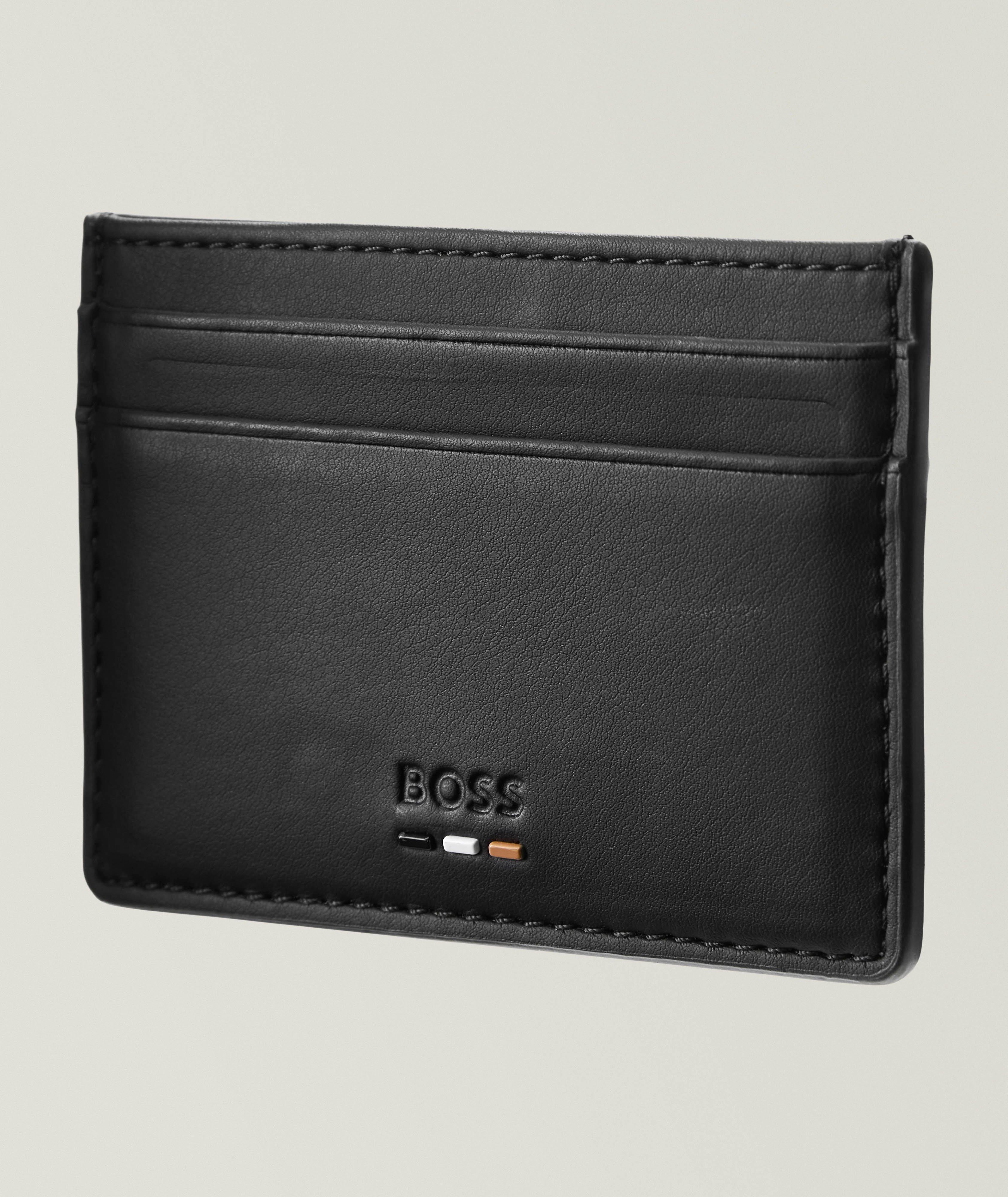 Porte-cartes Ray en similicuir à rayure monogrammée image 1
