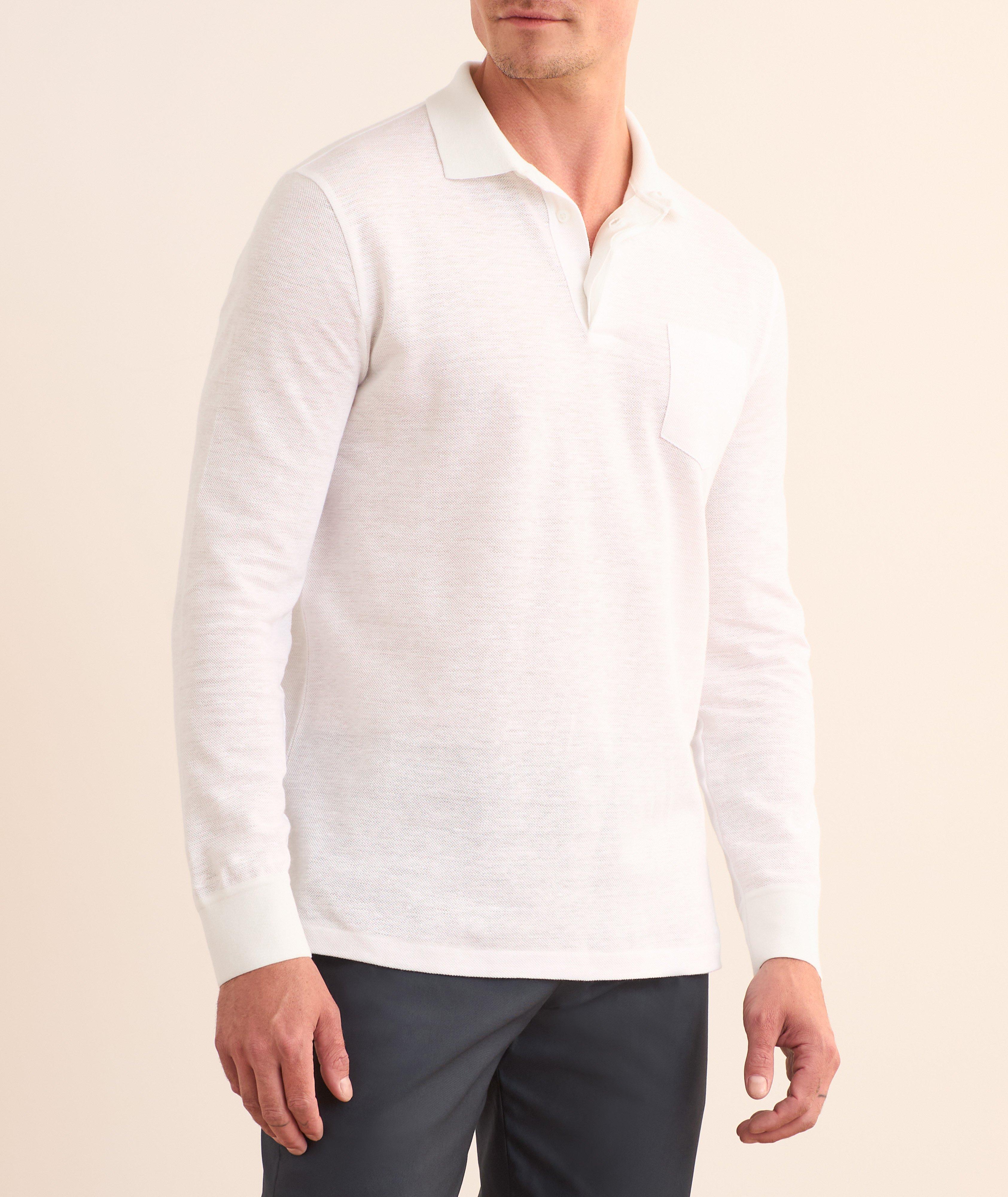 Linen-Cotton Piqué Polo image 1