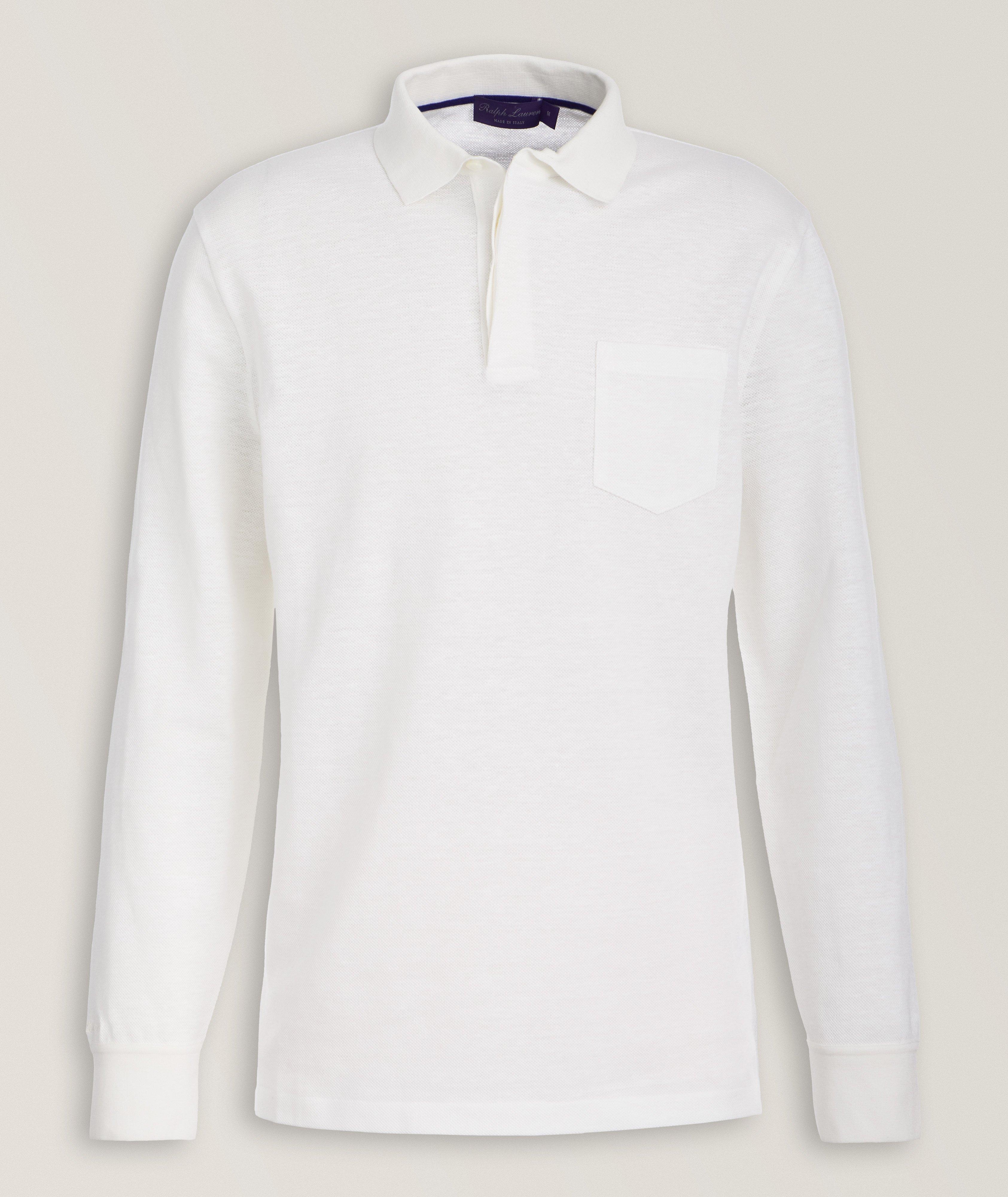 Linen-Cotton Piqué Polo image 0
