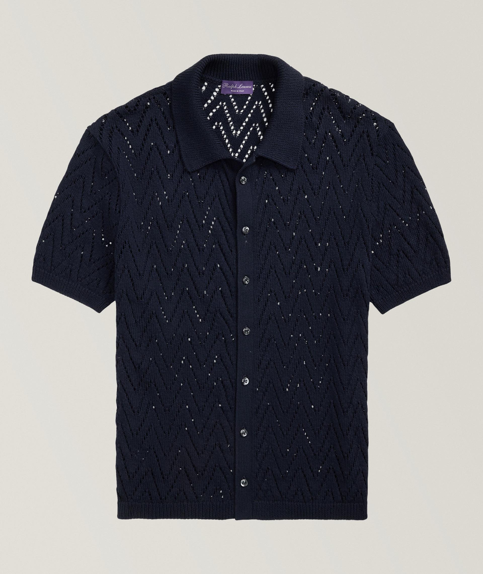 Chemise en coton texturé à manches courtes image 0