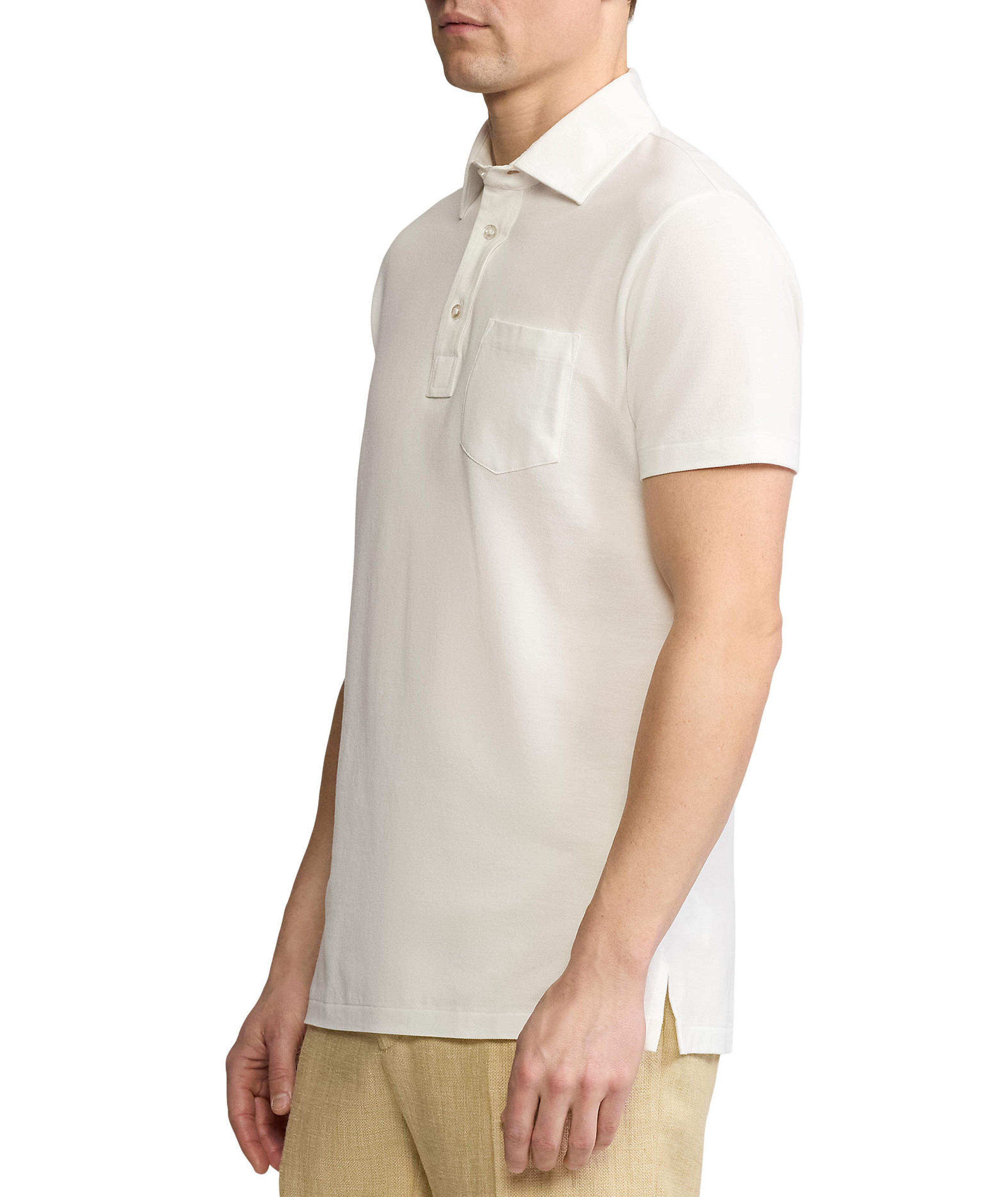 Slim-Fit Washed Piqué Polo  image 5