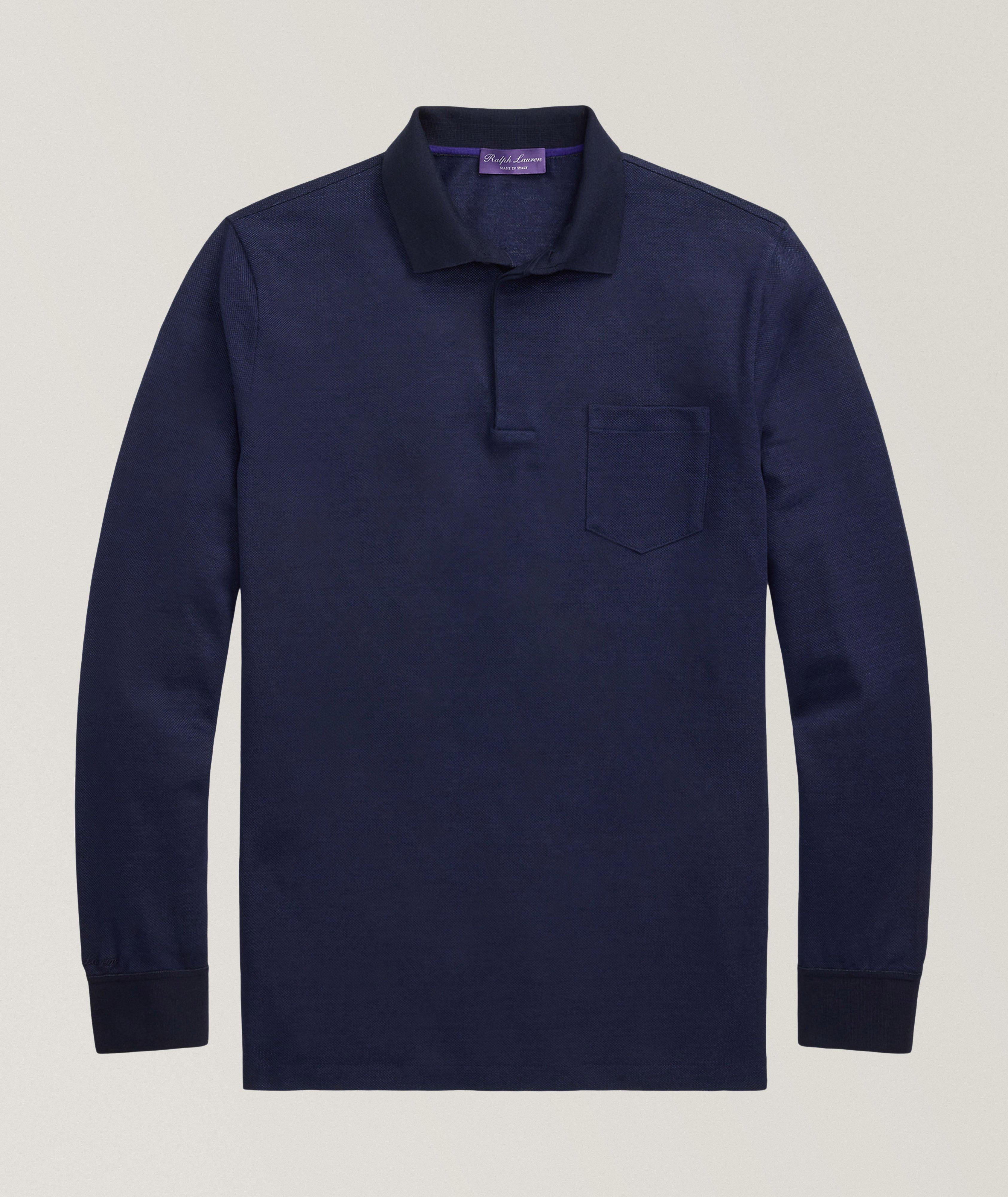 Linen & Cotton Piqué Polo image 0