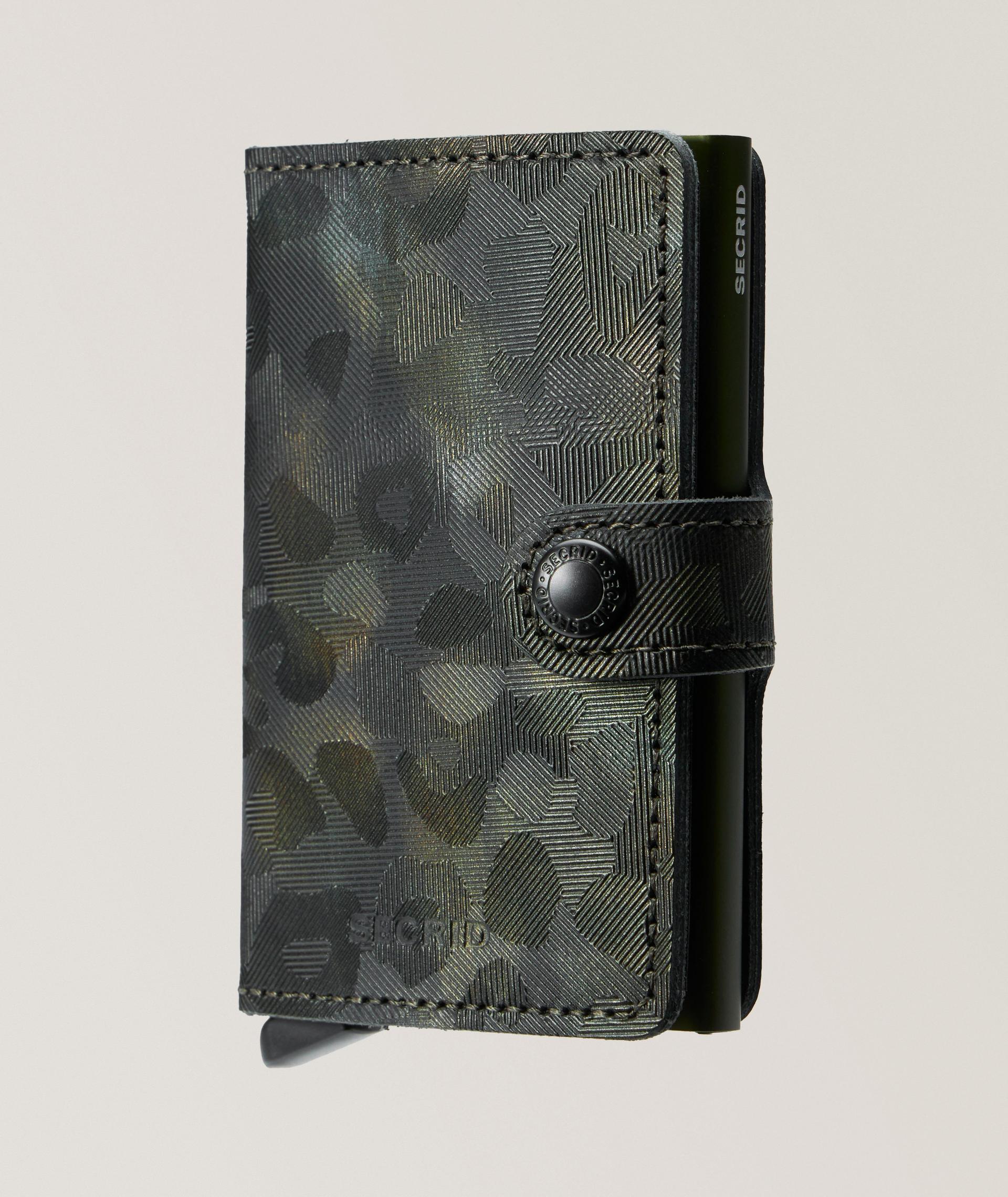 Petit portefeuille en cuir à motif camouflage image 0