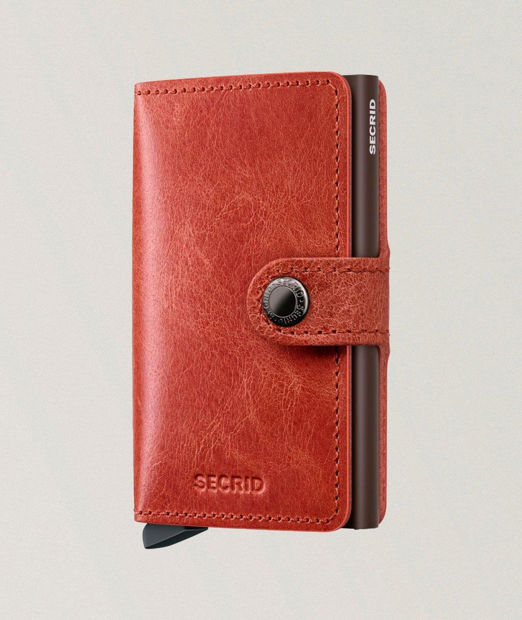 Stone-Washed Leather Miniwallet image 0