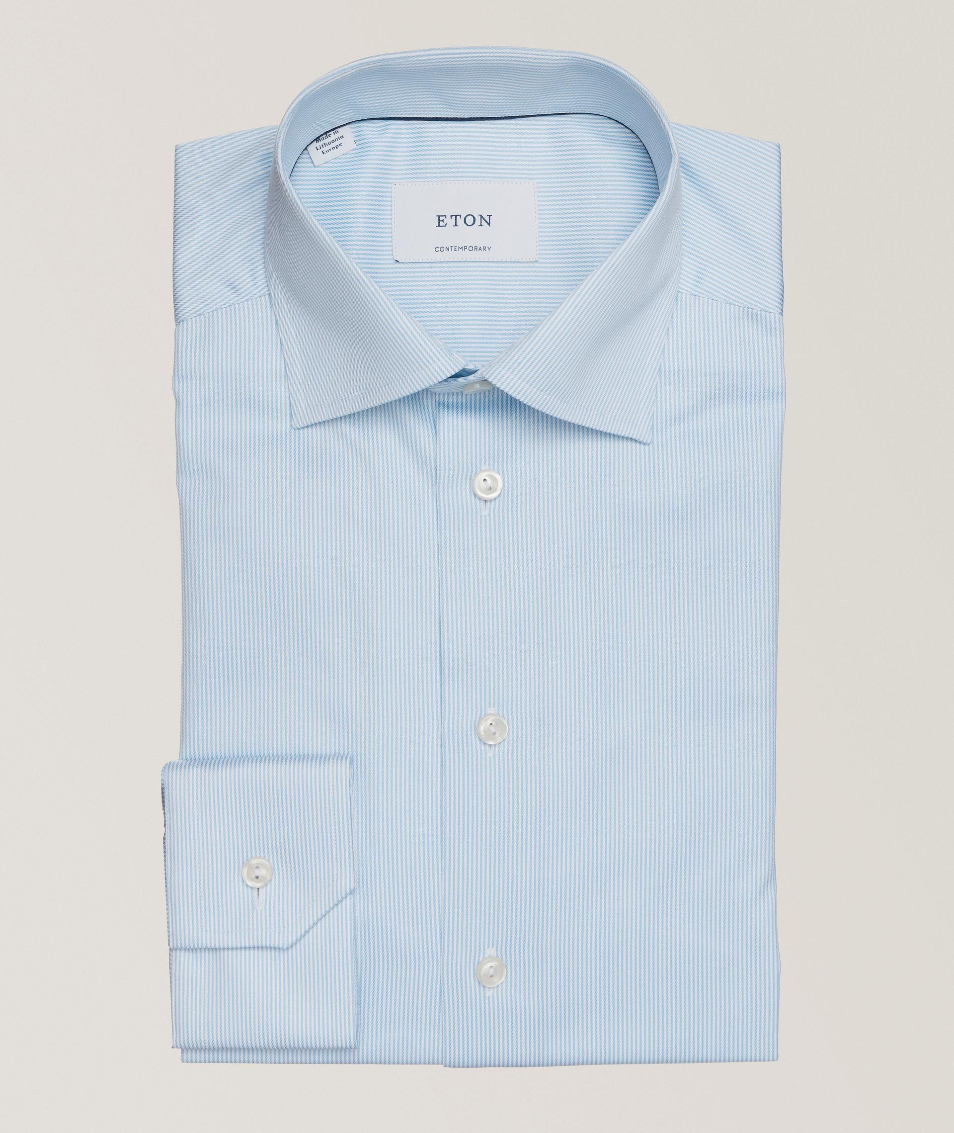 Contemporary-Fit Fine Stripe Twill Dress Shirt image 0