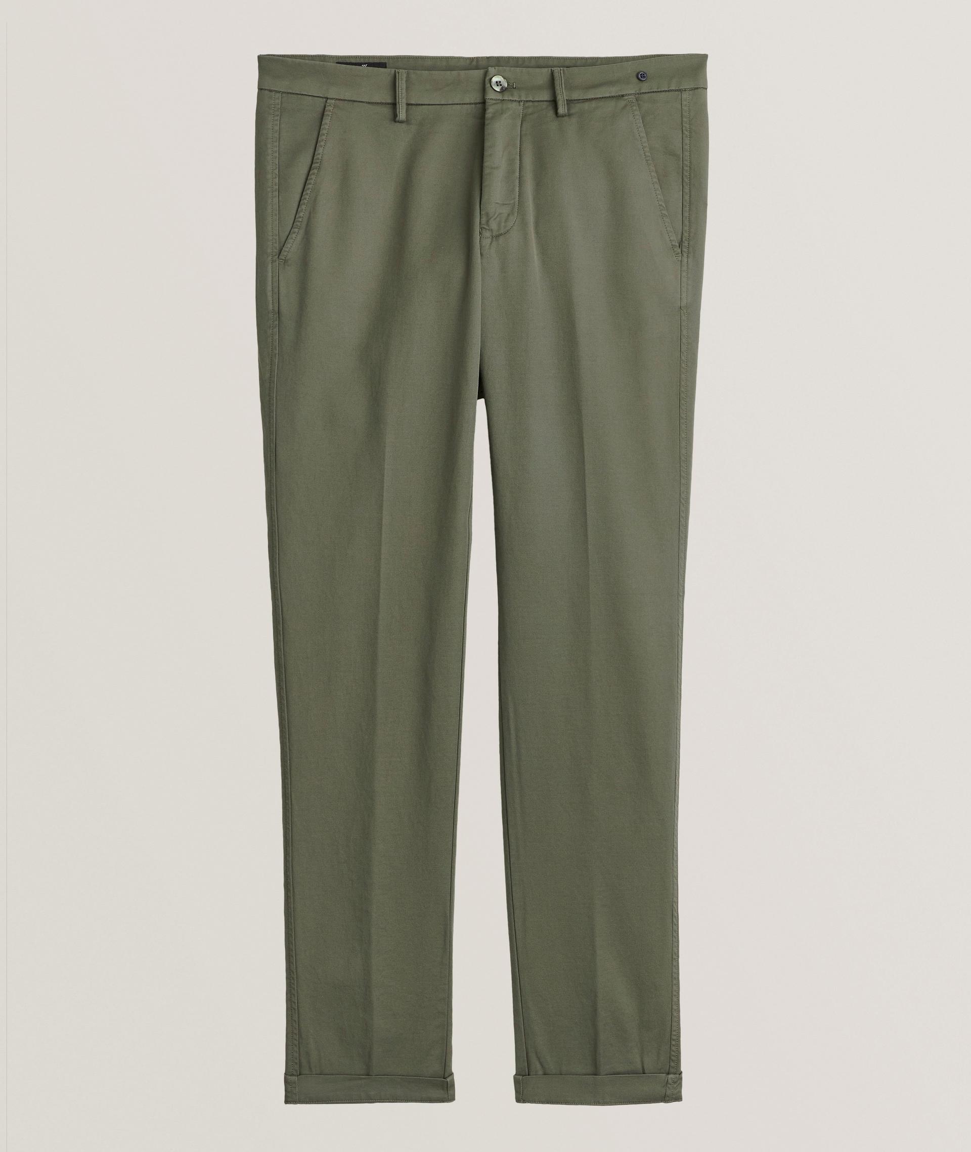 Pantalon en jersey de coton extensible image 0