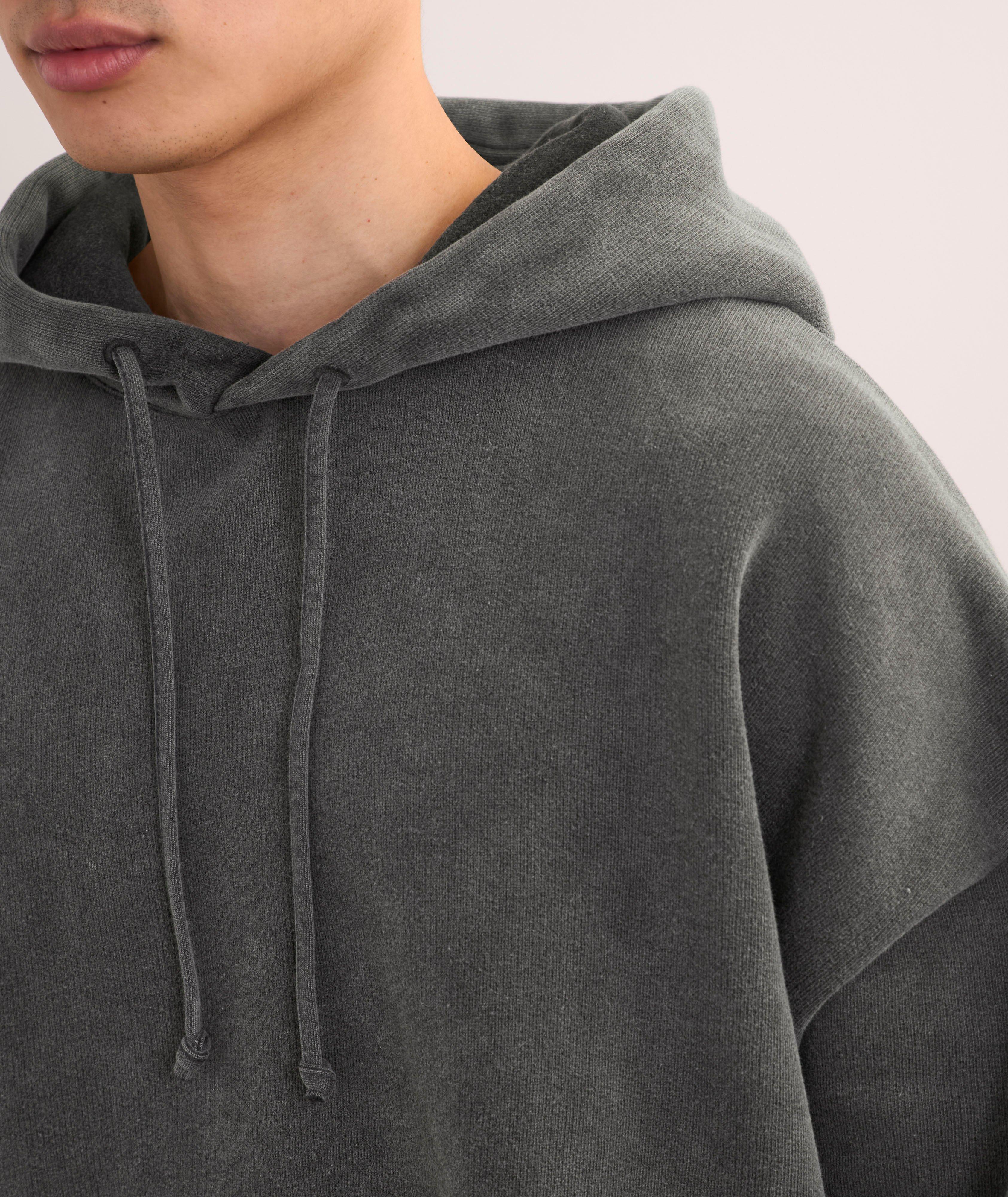 Garment-Dyed Cotton Logo Hooded Sweater image 3