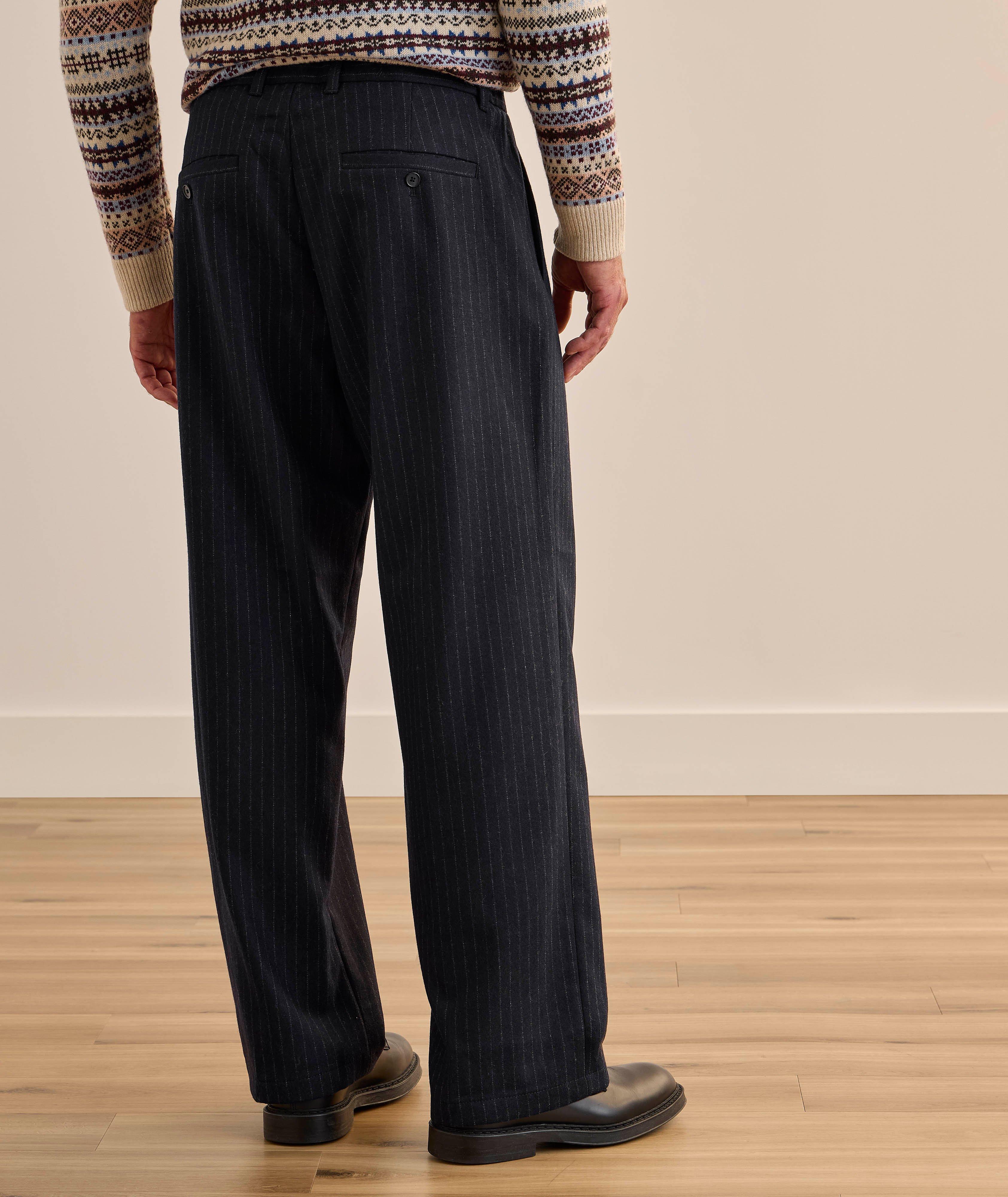 Pantalon Muster à jambes larges et à fines rayures image 2