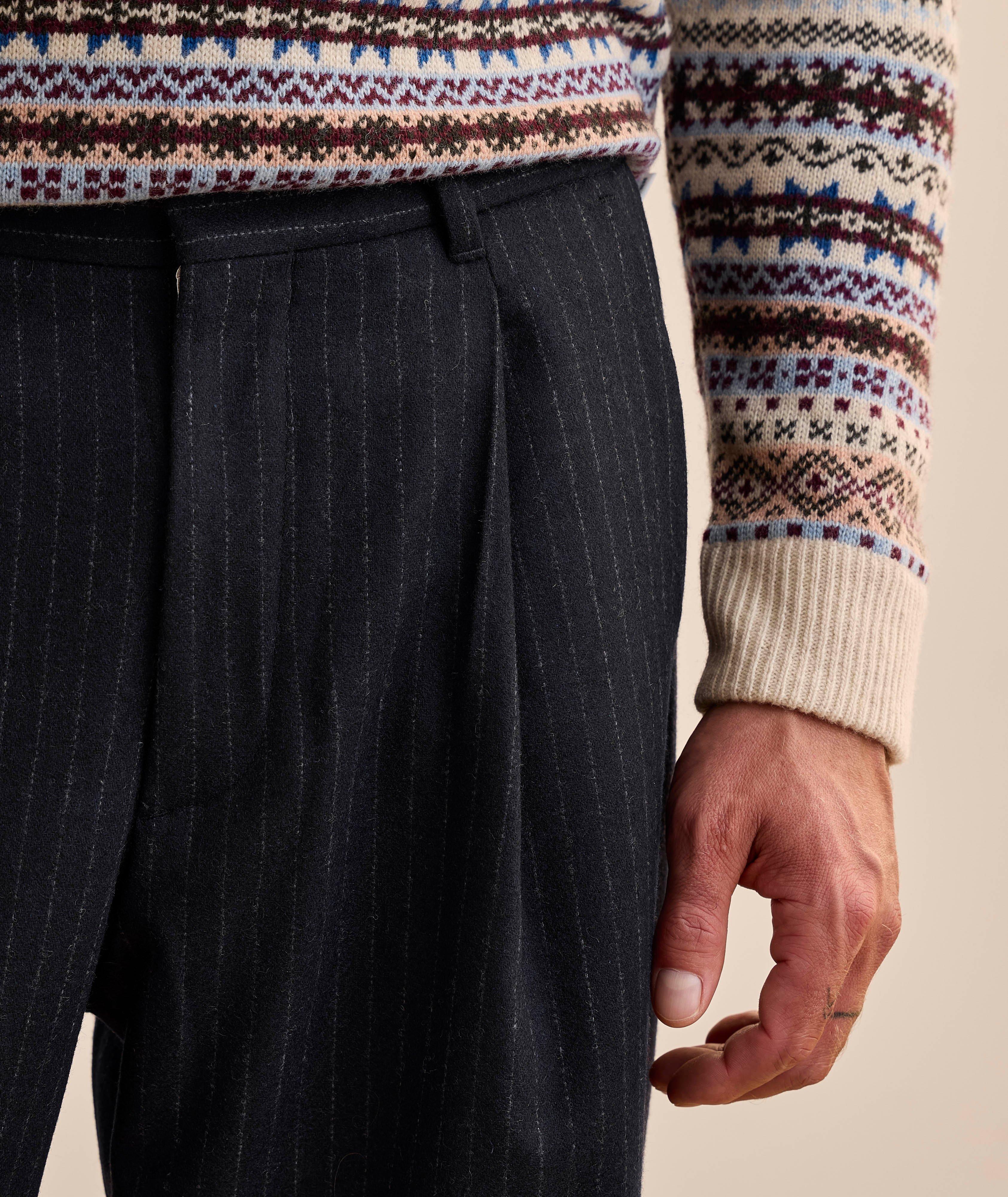 Pantalon Muster à jambes larges et à fines rayures image 3