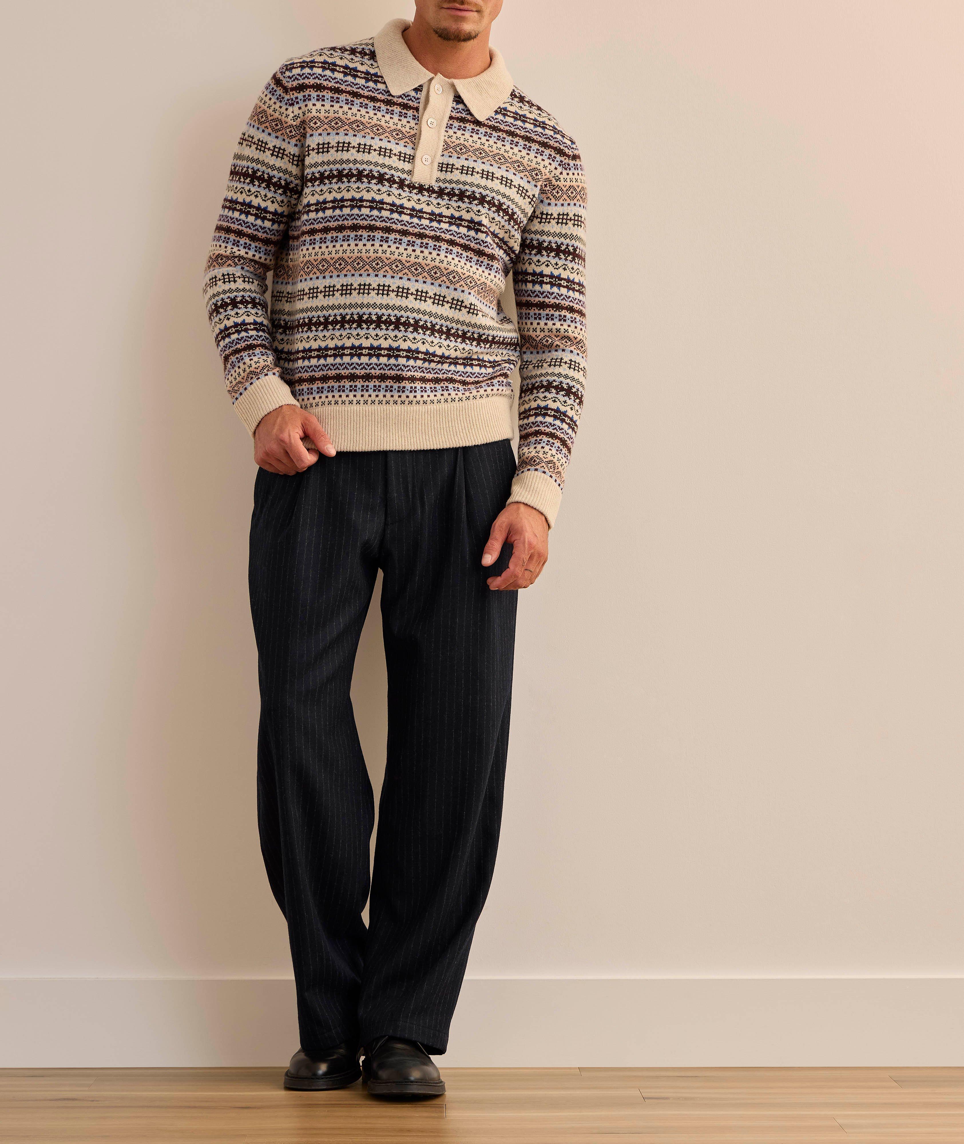 Pantalon Muster à jambes larges et à fines rayures image 4