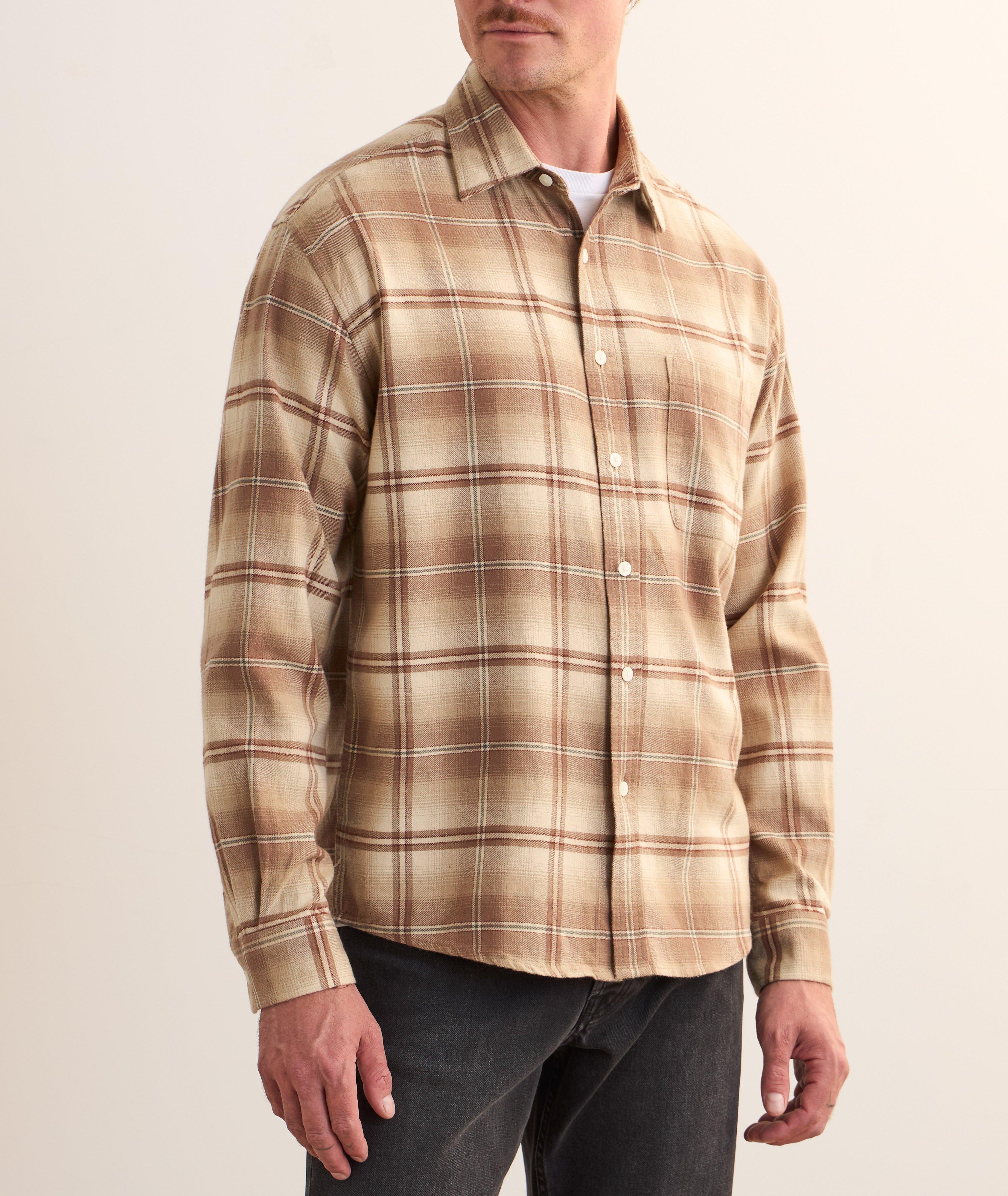 Chemise Deon en flanelle de coton à carreaux fenêtre image 1