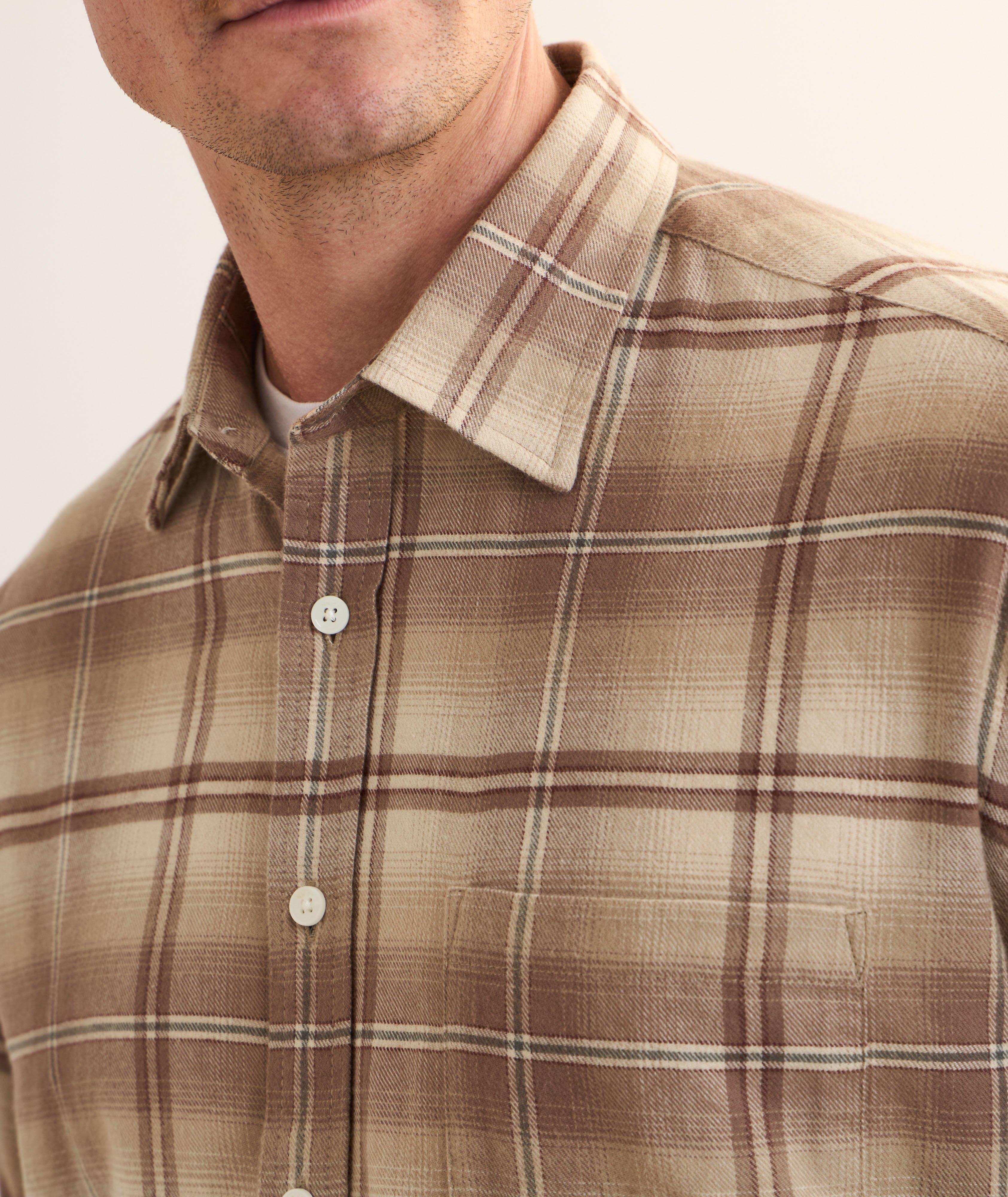 Chemise Deon en flanelle de coton à carreaux fenêtre image 3