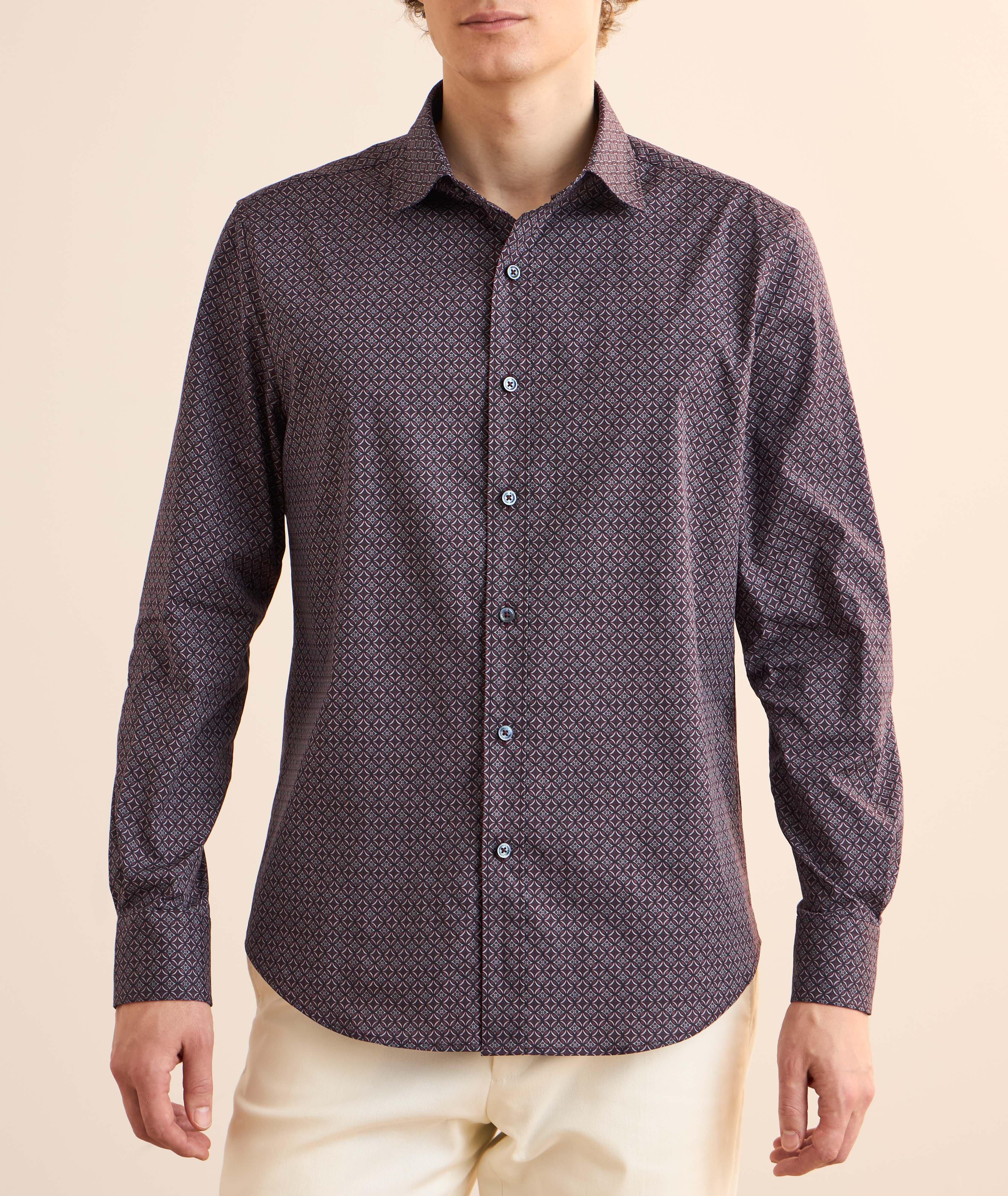 Axel Geometric Comfort Stretch Shirt image 1