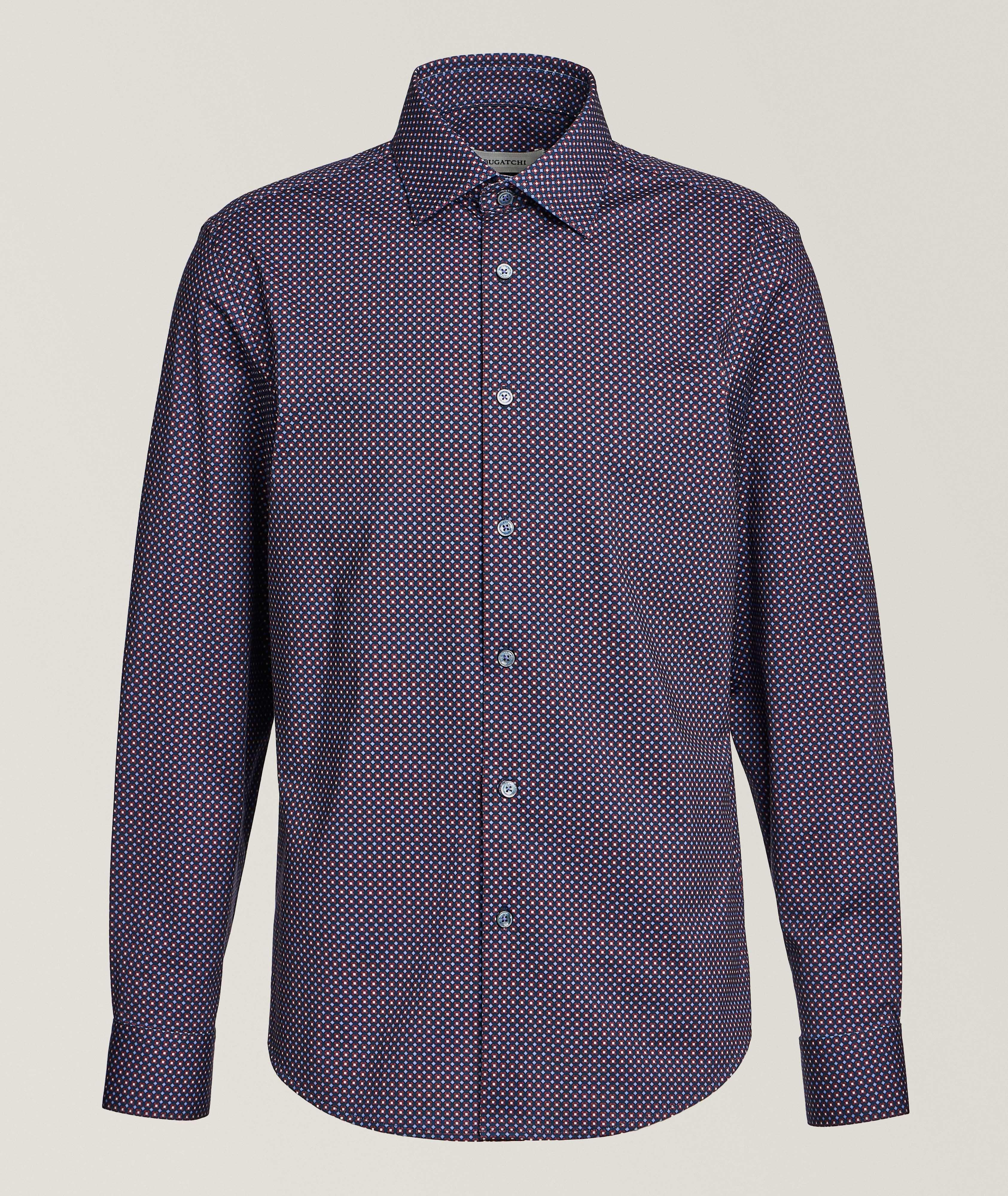Chemise Axel à motif géométrique en coton extensible image 0