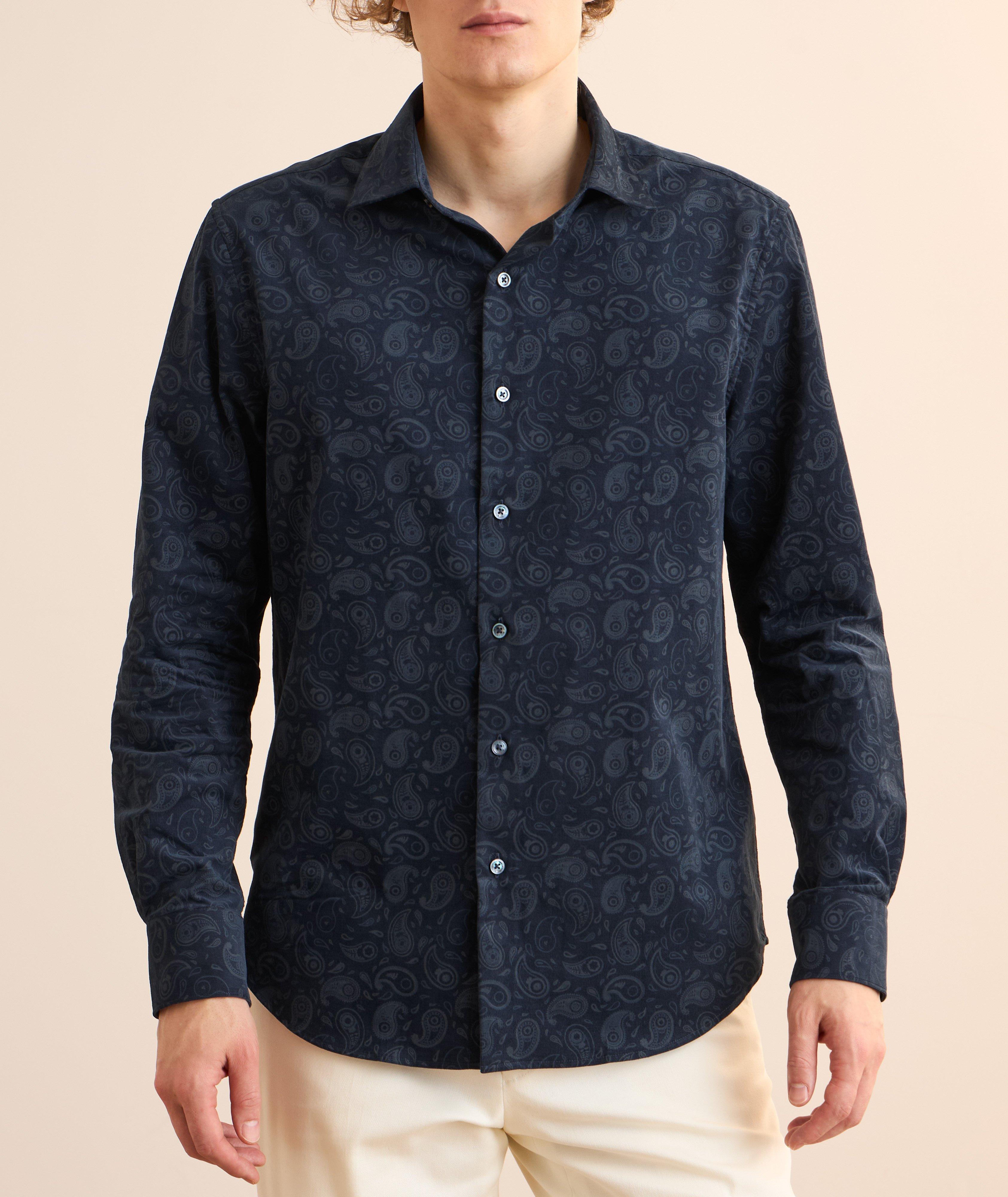 Axel Pinwale Corduroy Paisley Shirt image 1