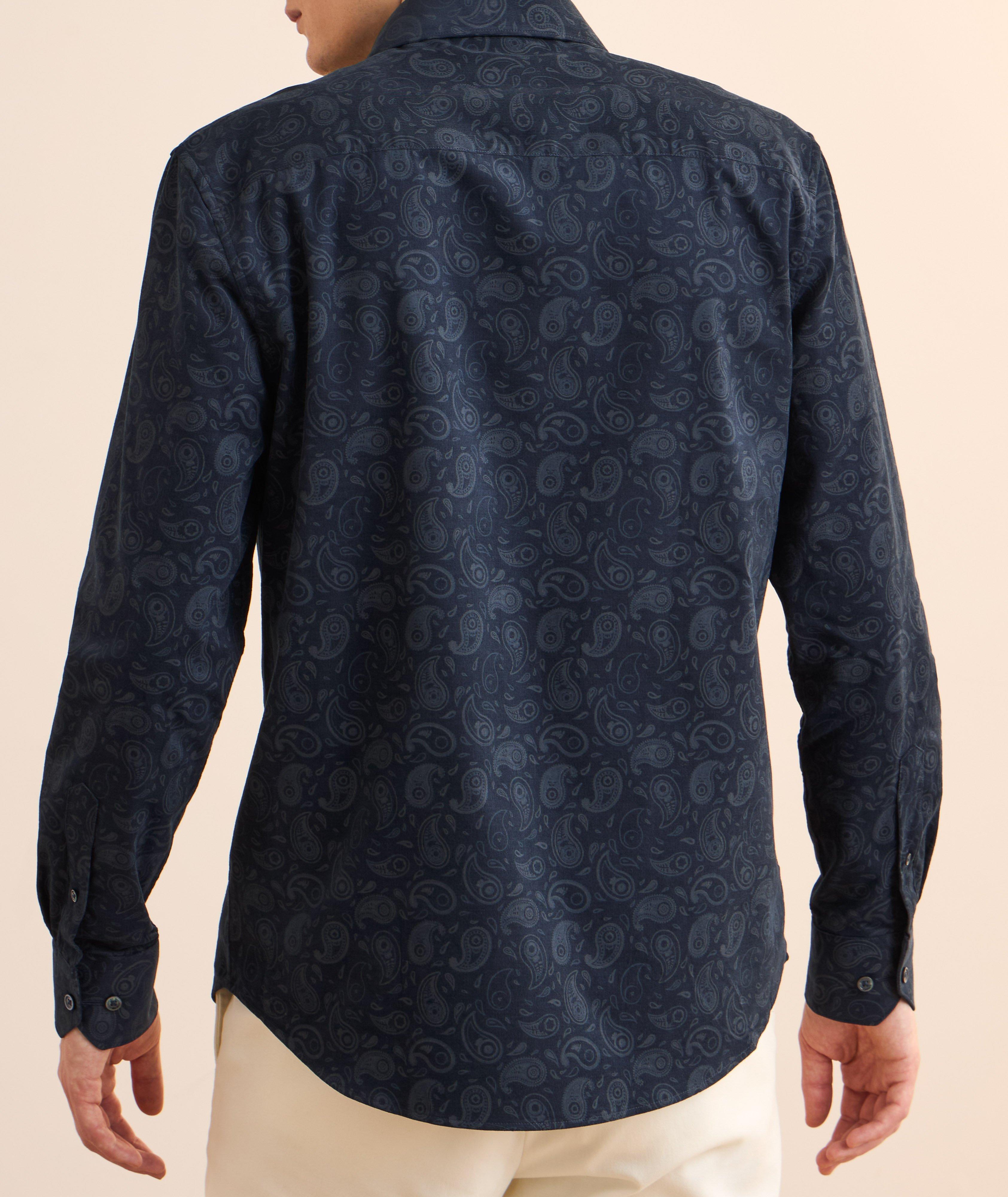 Axel Pinwale Corduroy Paisley Shirt image 2