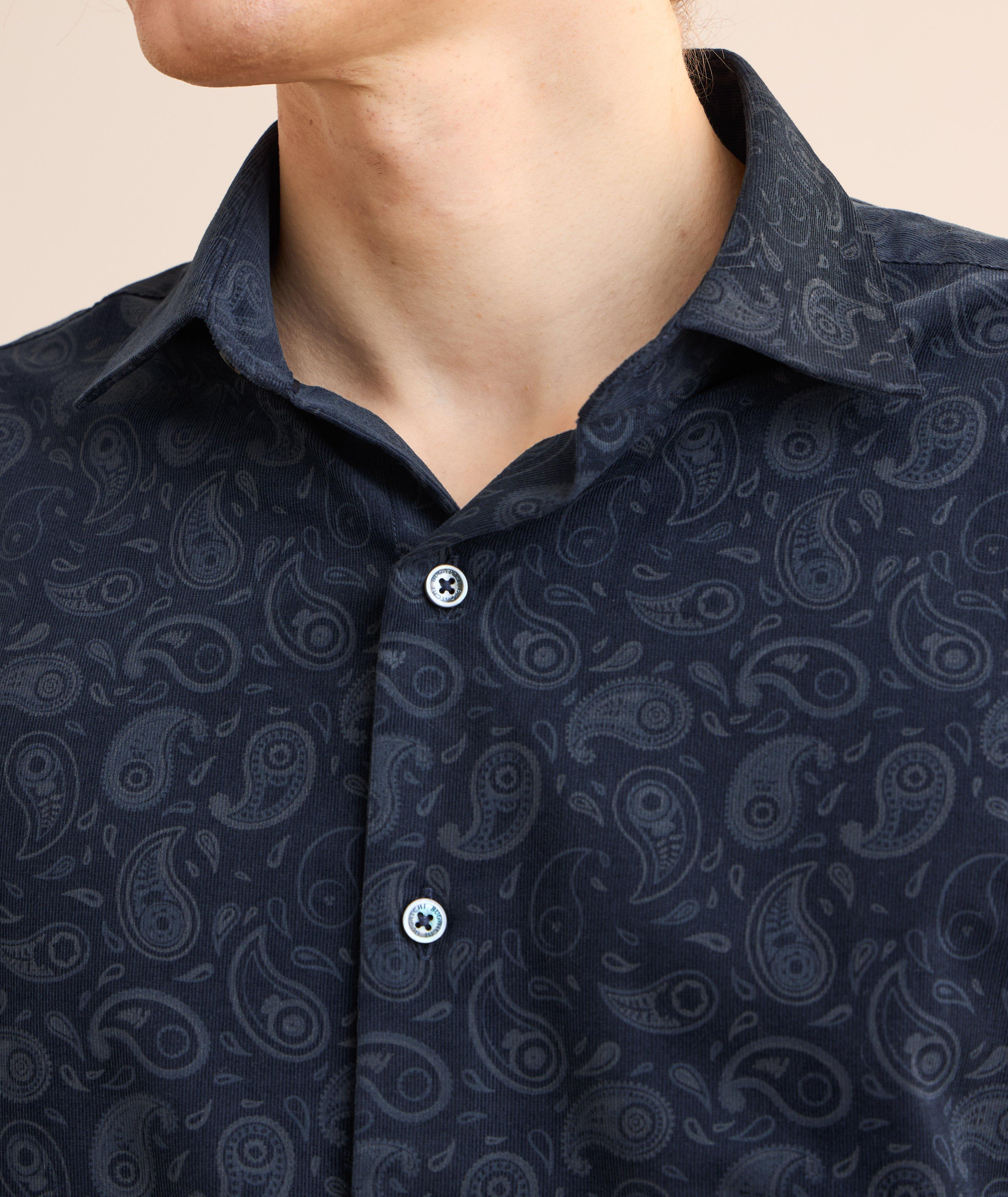 Axel Pinwale Corduroy Paisley Shirt image 3