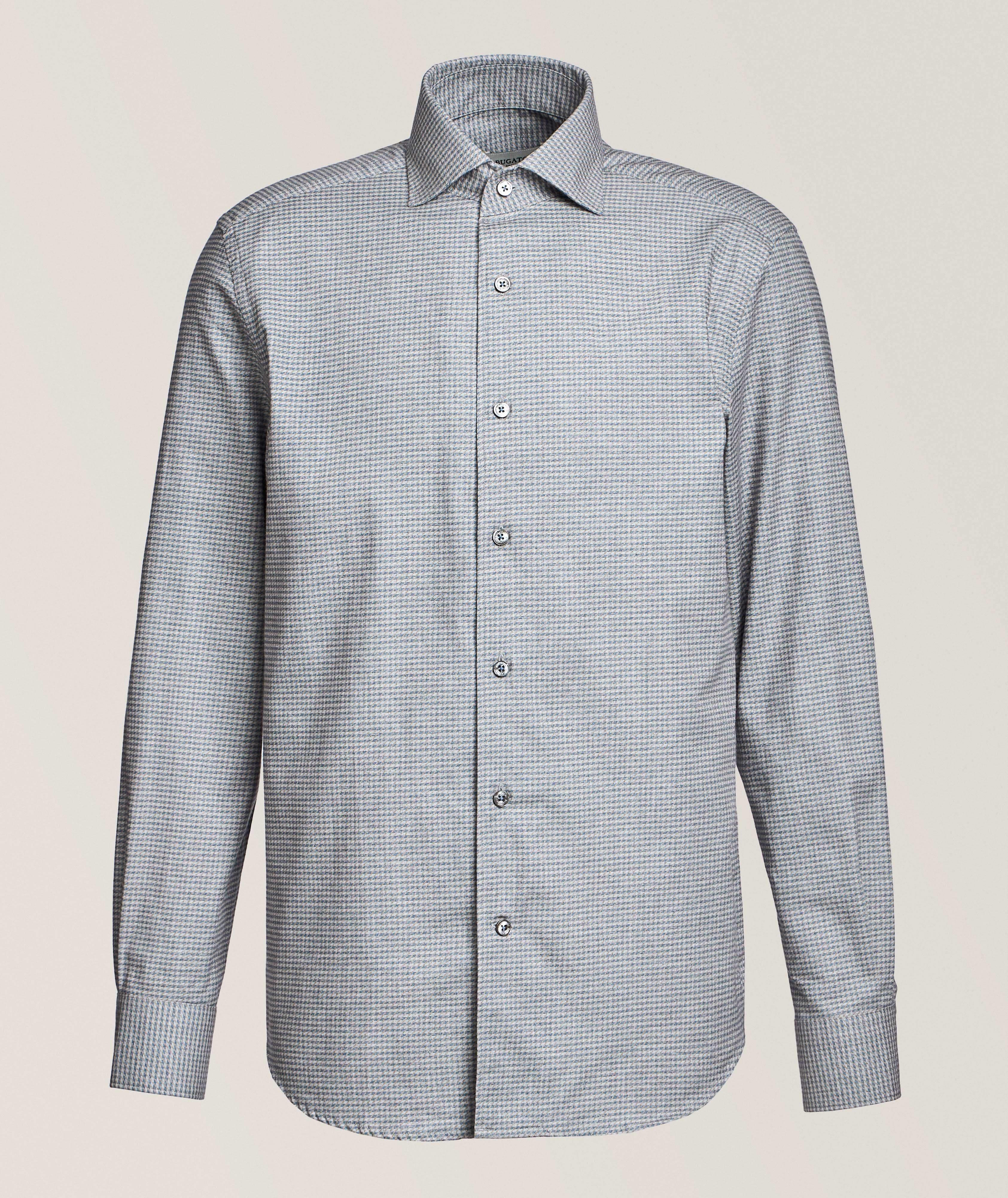BUG LS LT GRY MCRO HRNGBN SPRTSHRT image 0