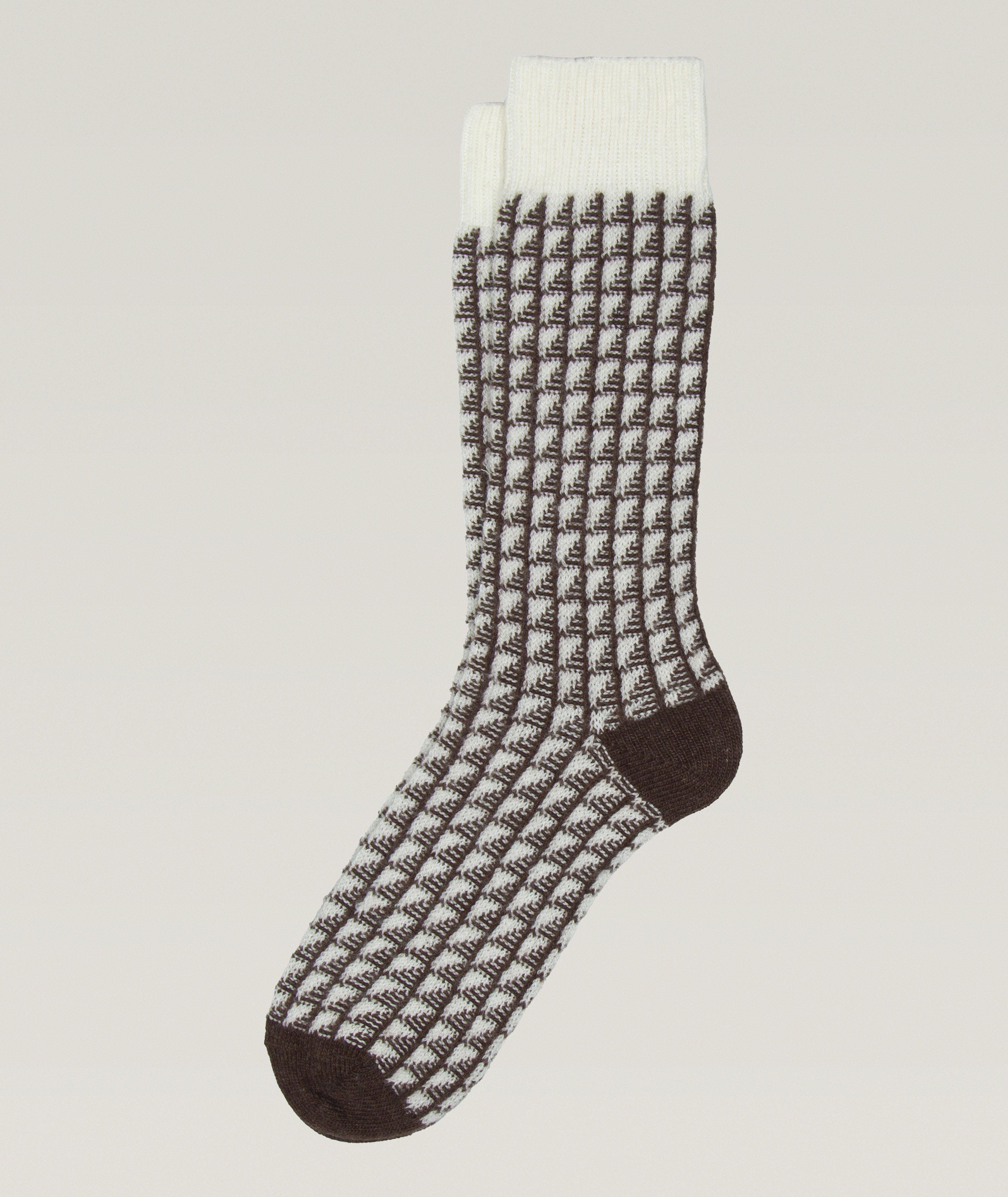 Telde Geometric Wool-Blend Socks image 0