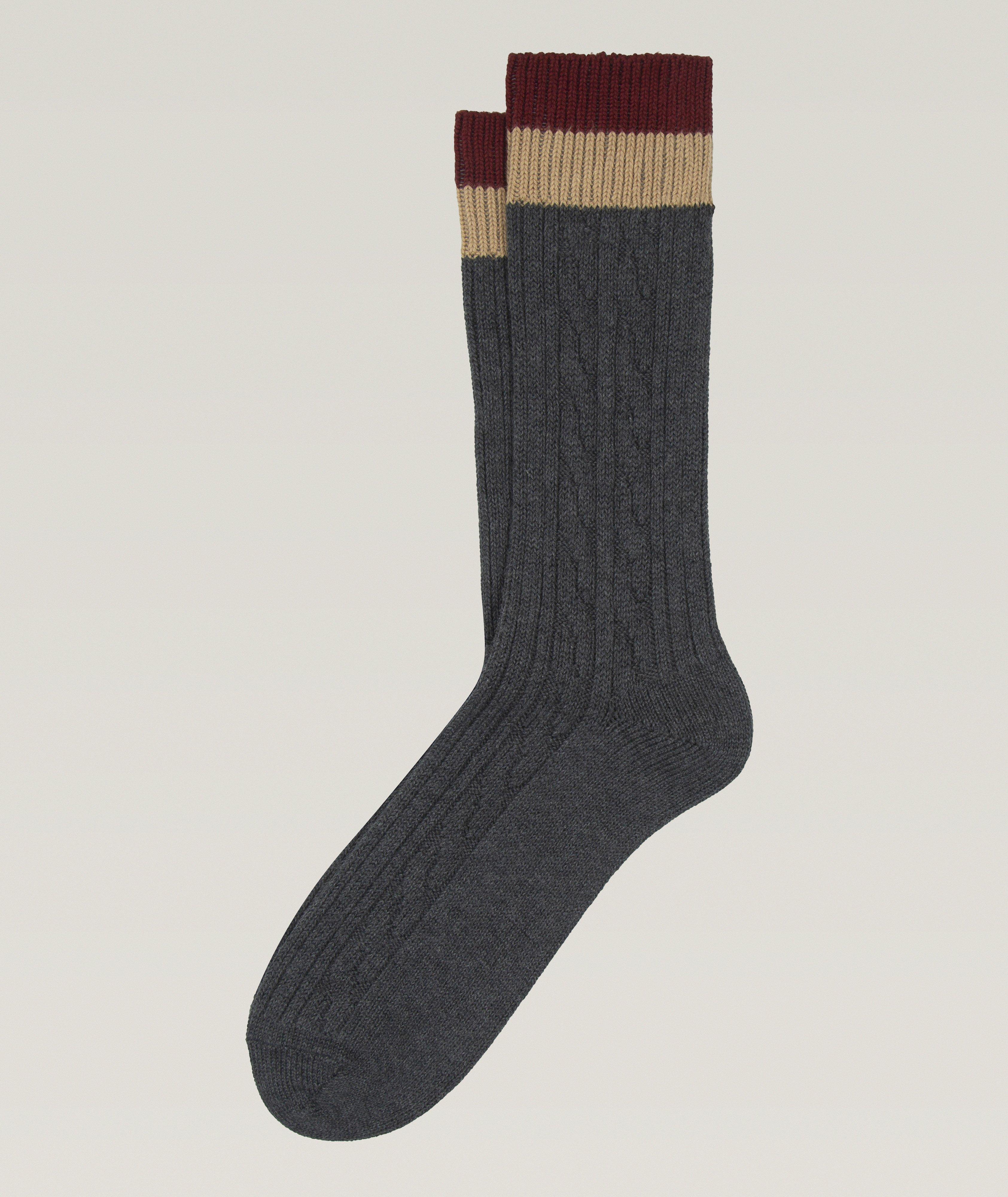 Chaussettes Cherso en tricot torsadé de coton image 0