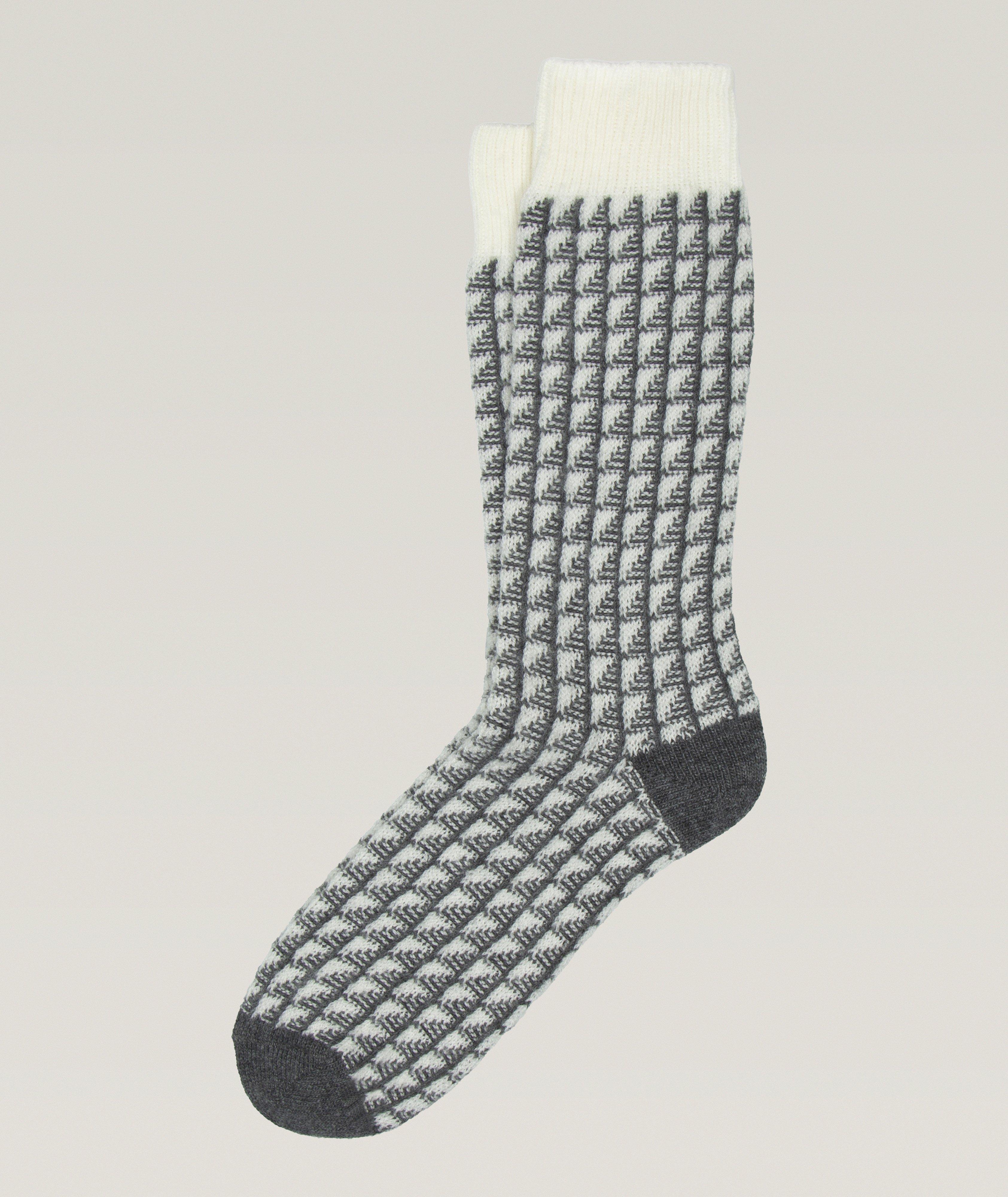 Telde Geometric Wool-Blend Socks image 0