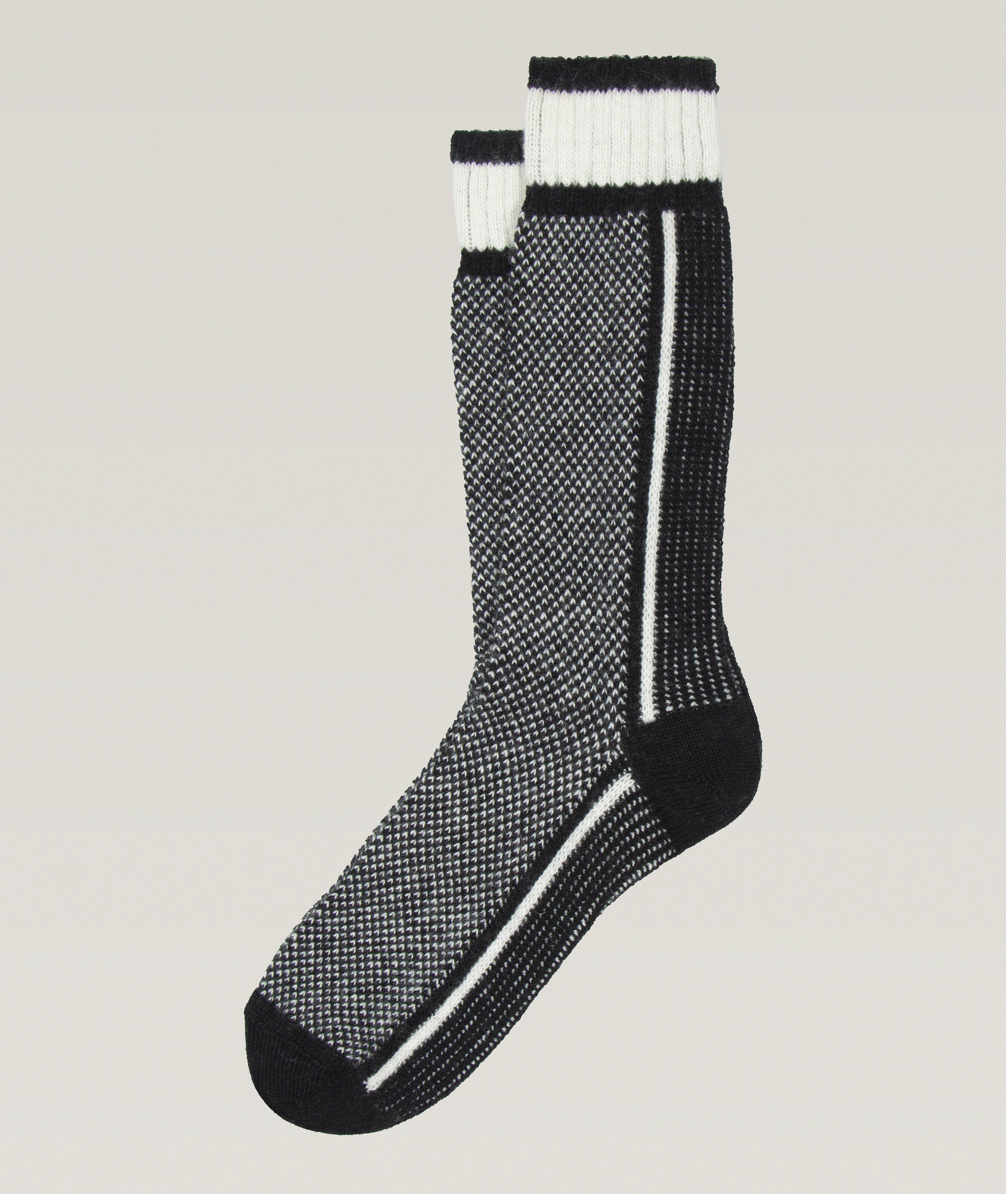 Ciovo Stitch Stripe Wool-Blend Socks image 0
