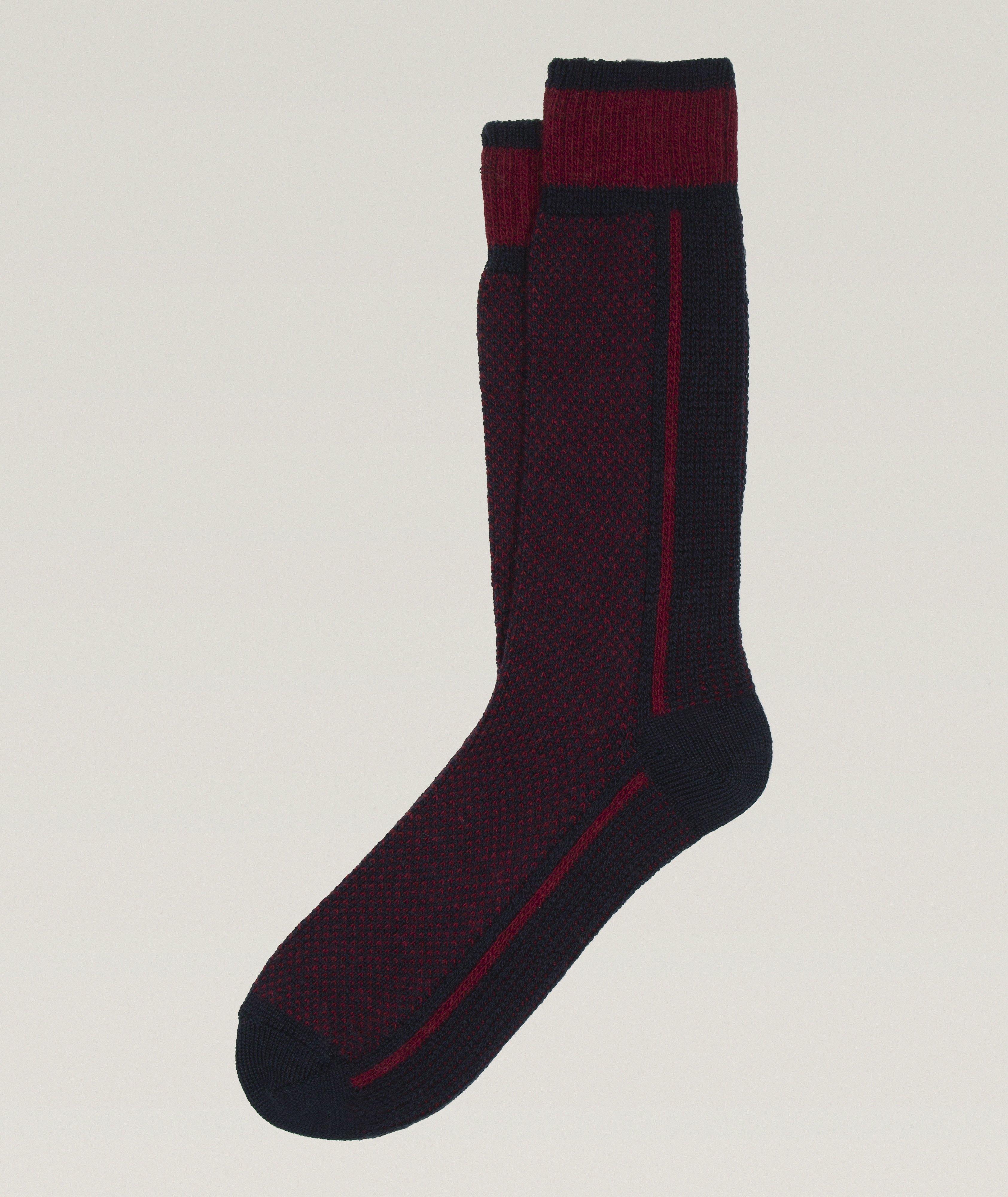 Ciovo Stitch Stripe Wool-Blend Socks image 0