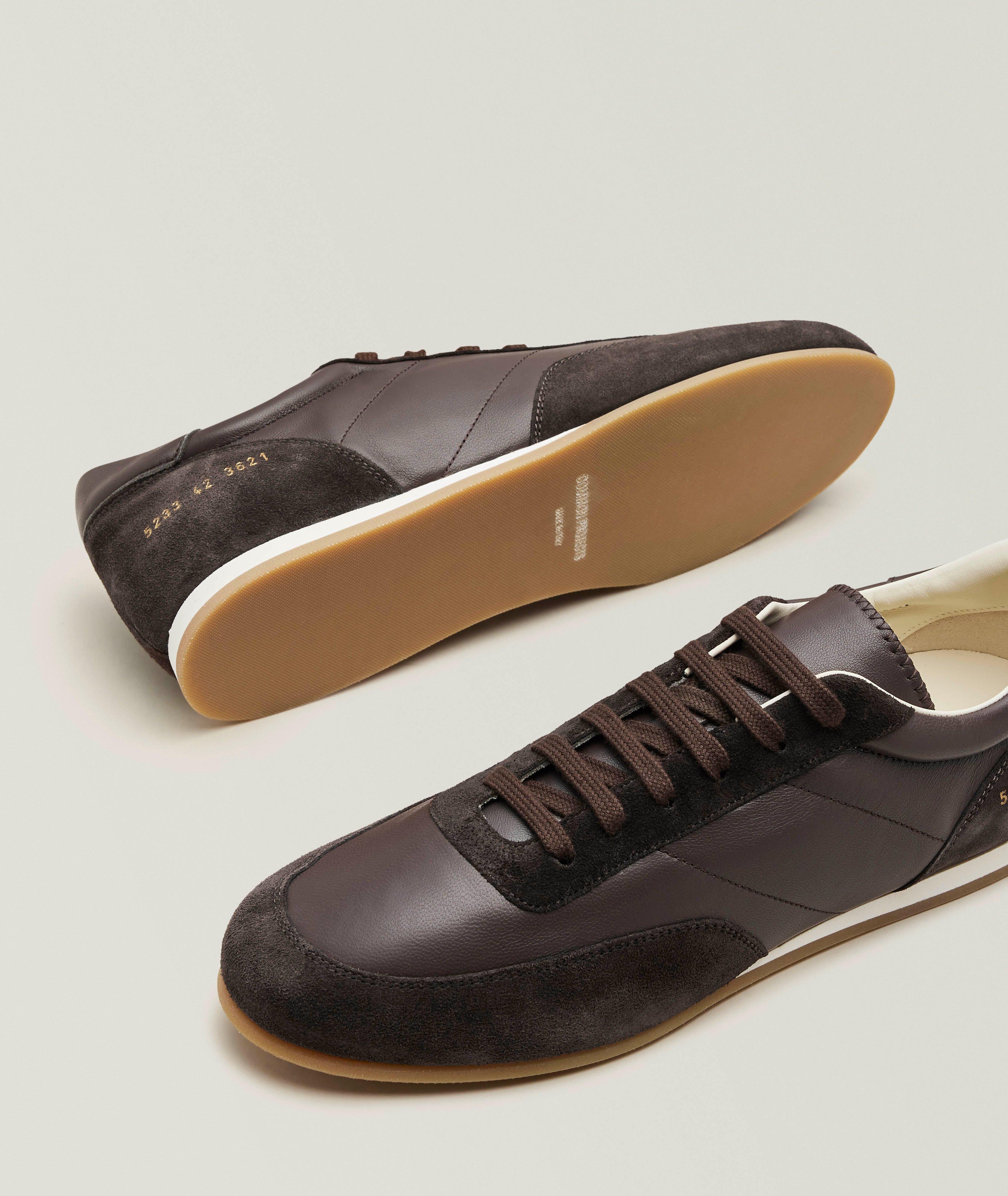 Chaussure sport en cuir et en suède image 3