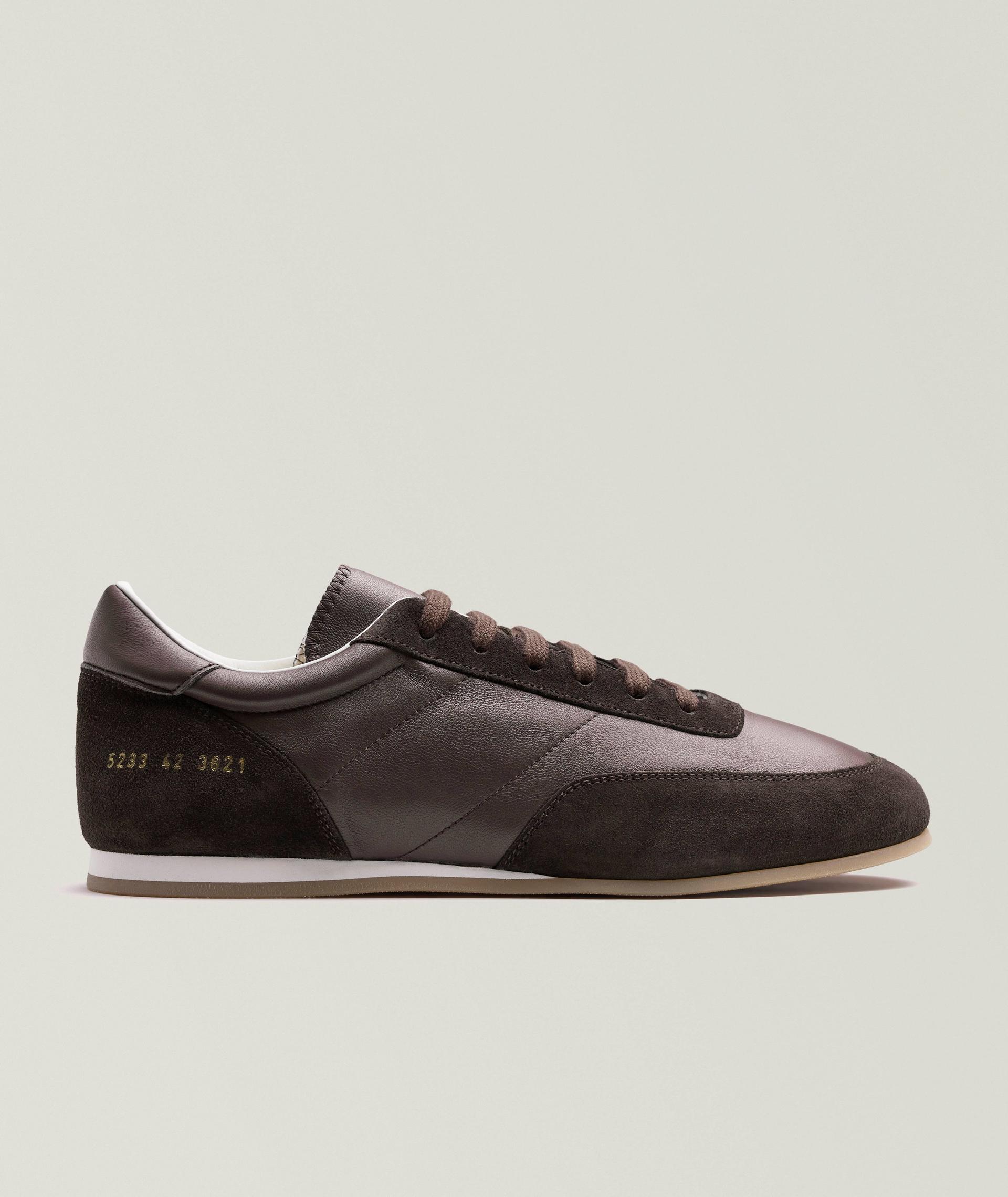 Chaussure sport en cuir et en suède image 0