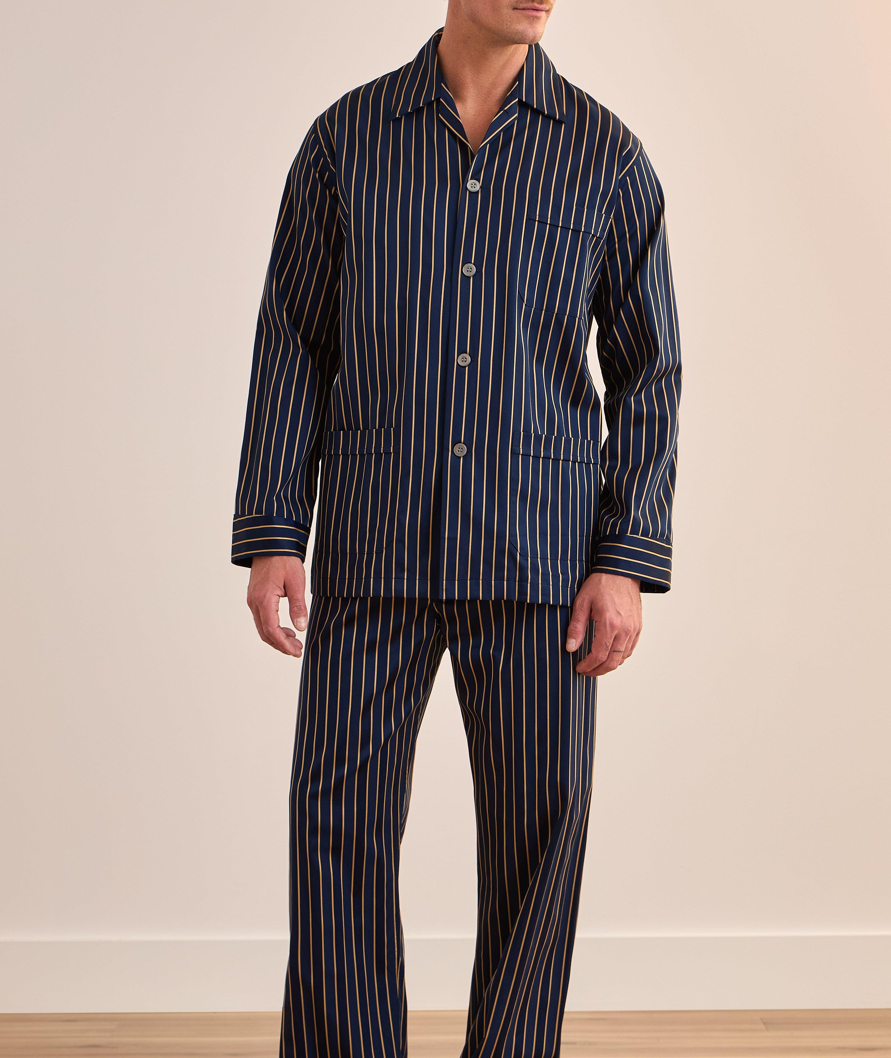 Royal Striped Cotton Pyjama Set image 1