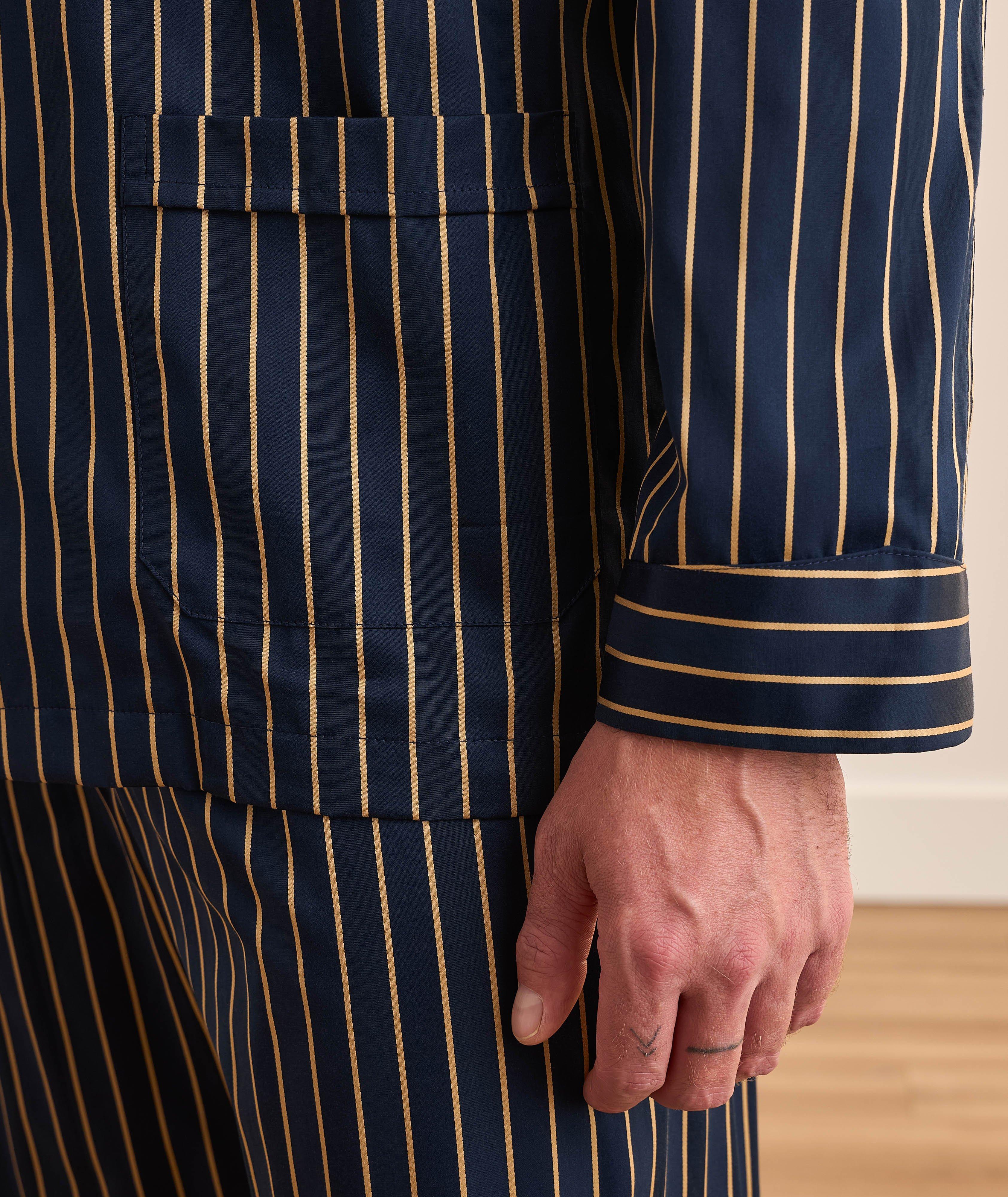 Royal Striped Cotton Pyjama Set image 3