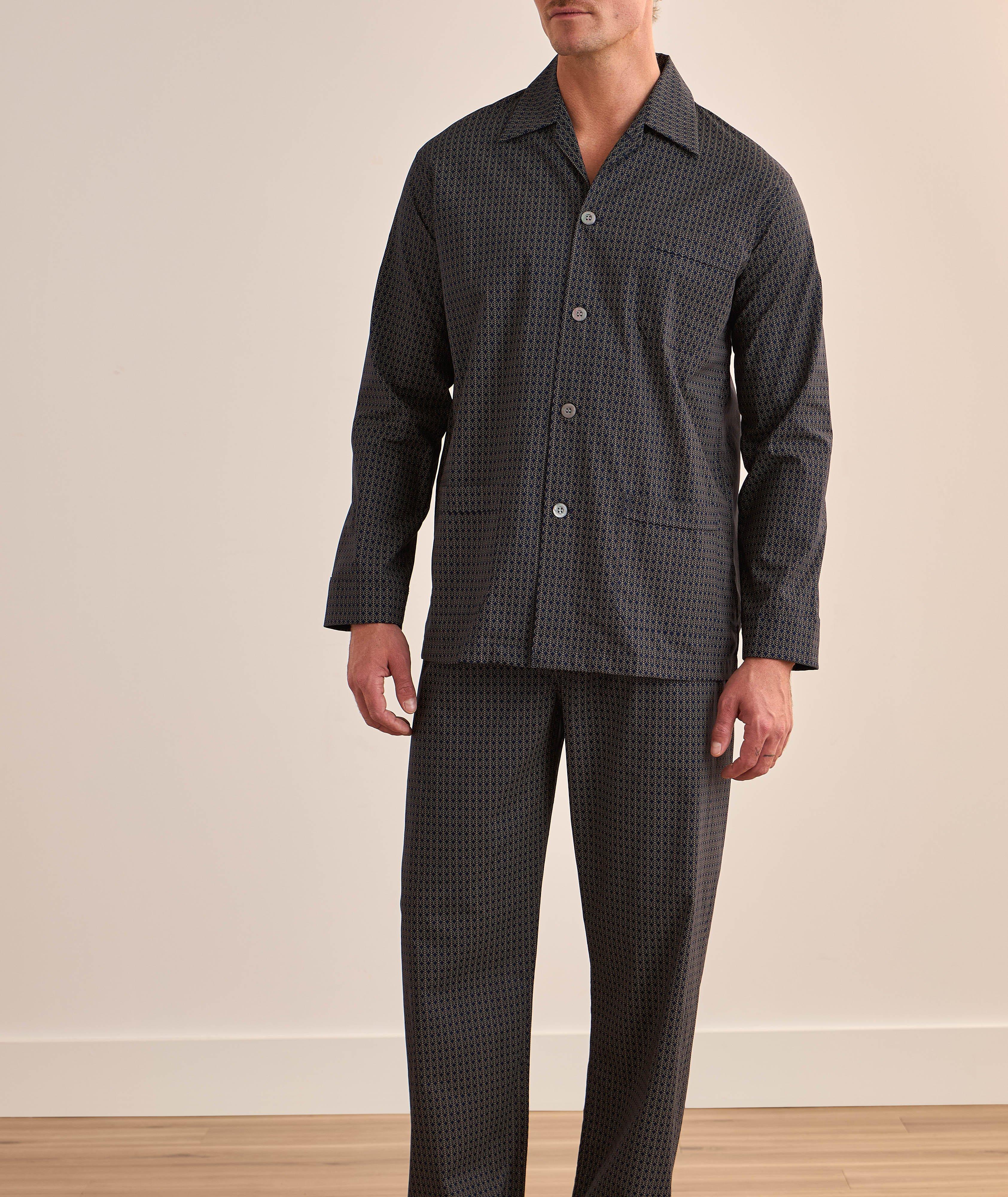 Pyjama Nelson à motif feuillage en coton image 1